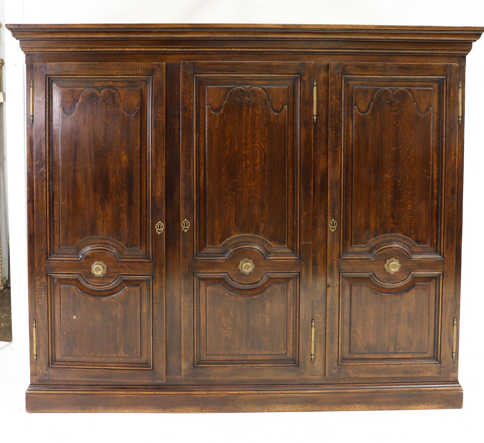 Large French 3 Door Oak Robe / Cabinet (1 of 5)