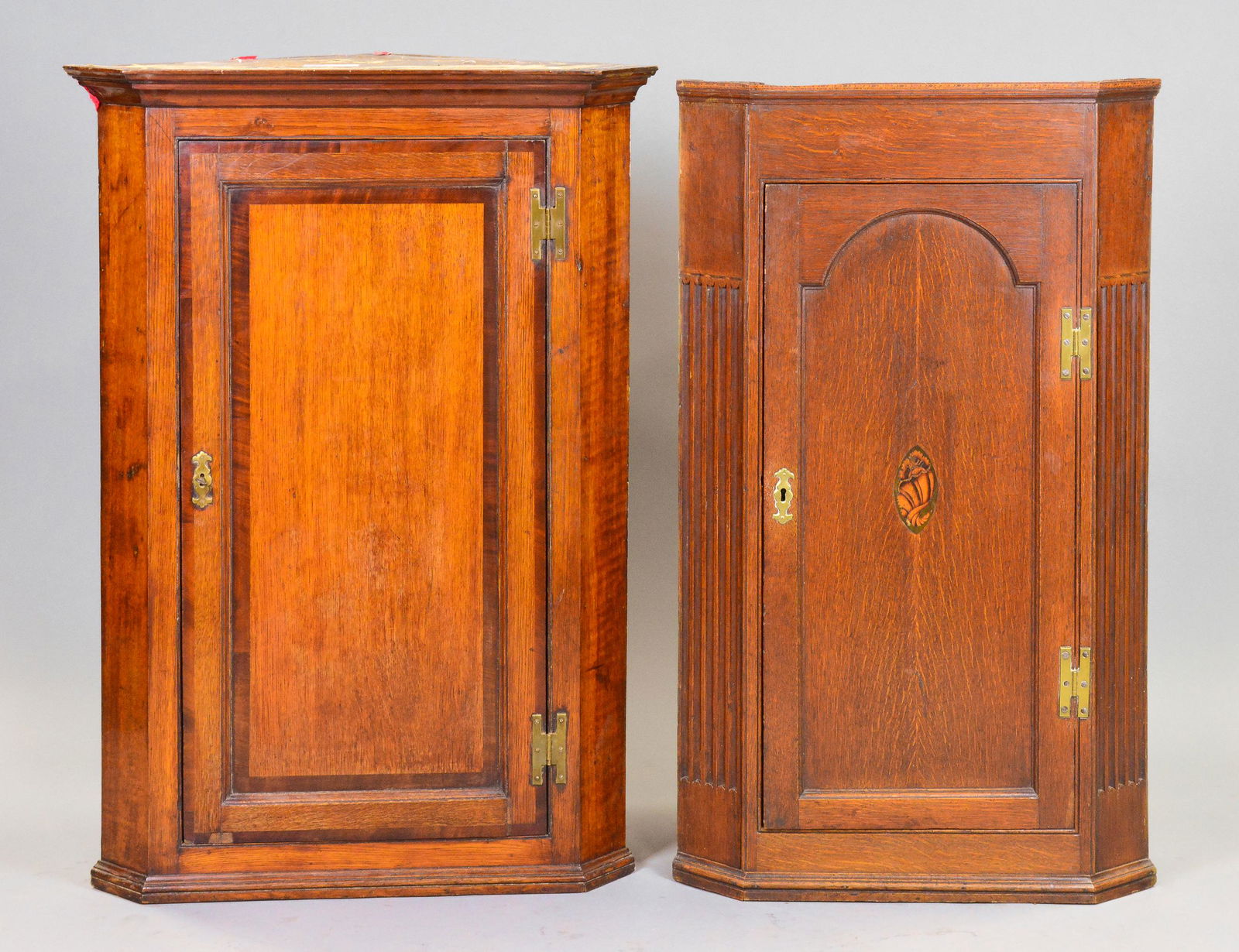 2 British Oak Corner Cabinets (1 of 2)