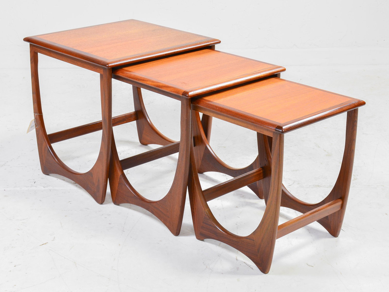 Mid Century Modern Astro Nest By G-Plan #2: This Danish Modern Style Teak nest is British and made by Mid Century Modern Furniture Maker G Plan ( Gplan ) - 21 tall x 20 wide x 20 deep