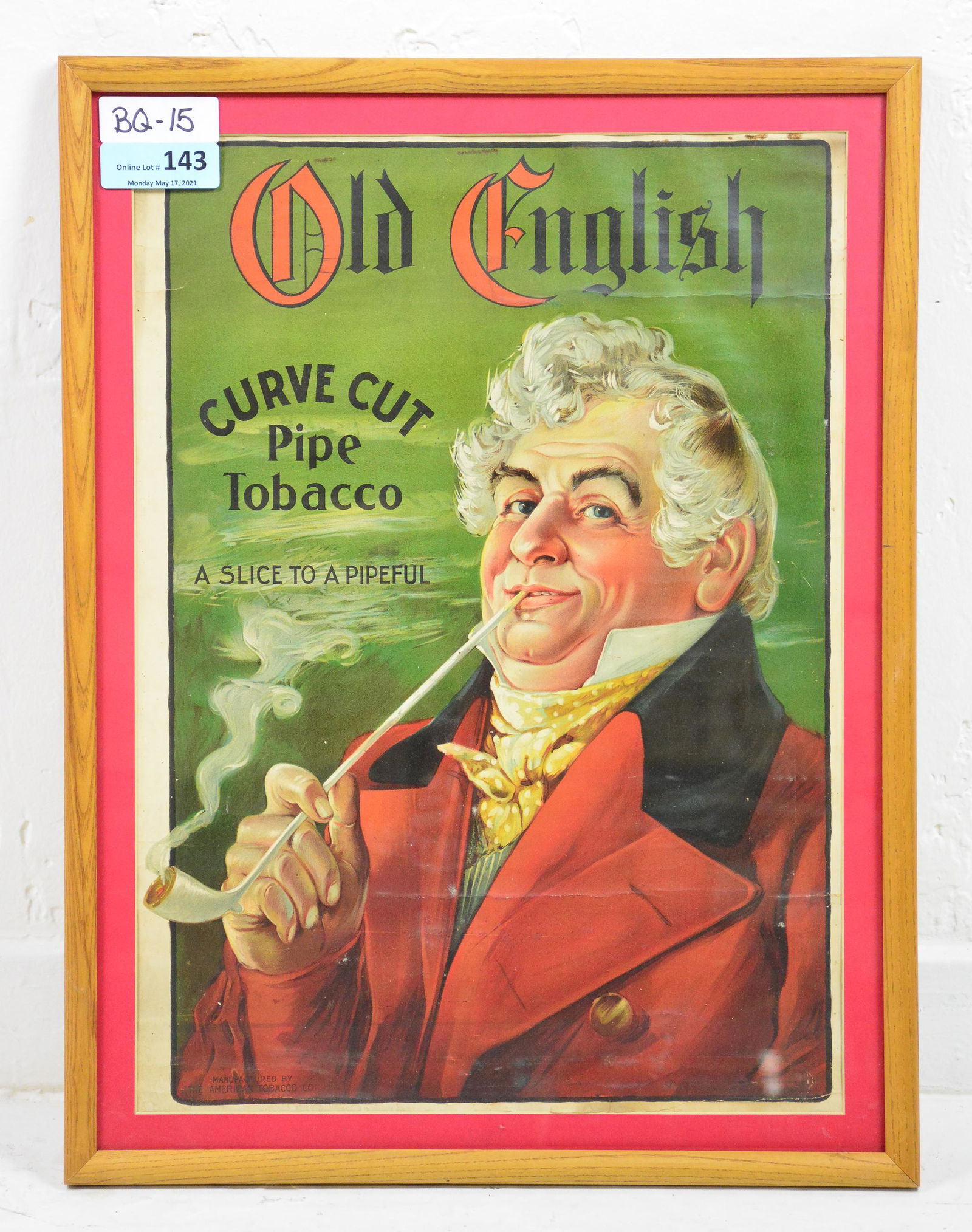 Old English Pipe Tobacco Print Under Glass (1 of 1)