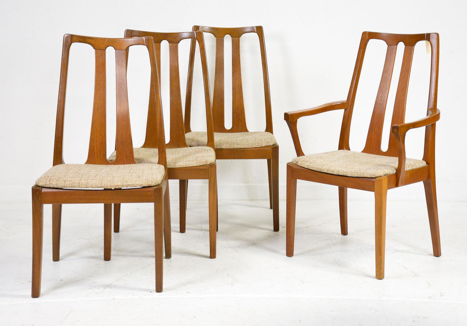 4 High Back Mid Century Modern Dining Chairs (1 of 3)