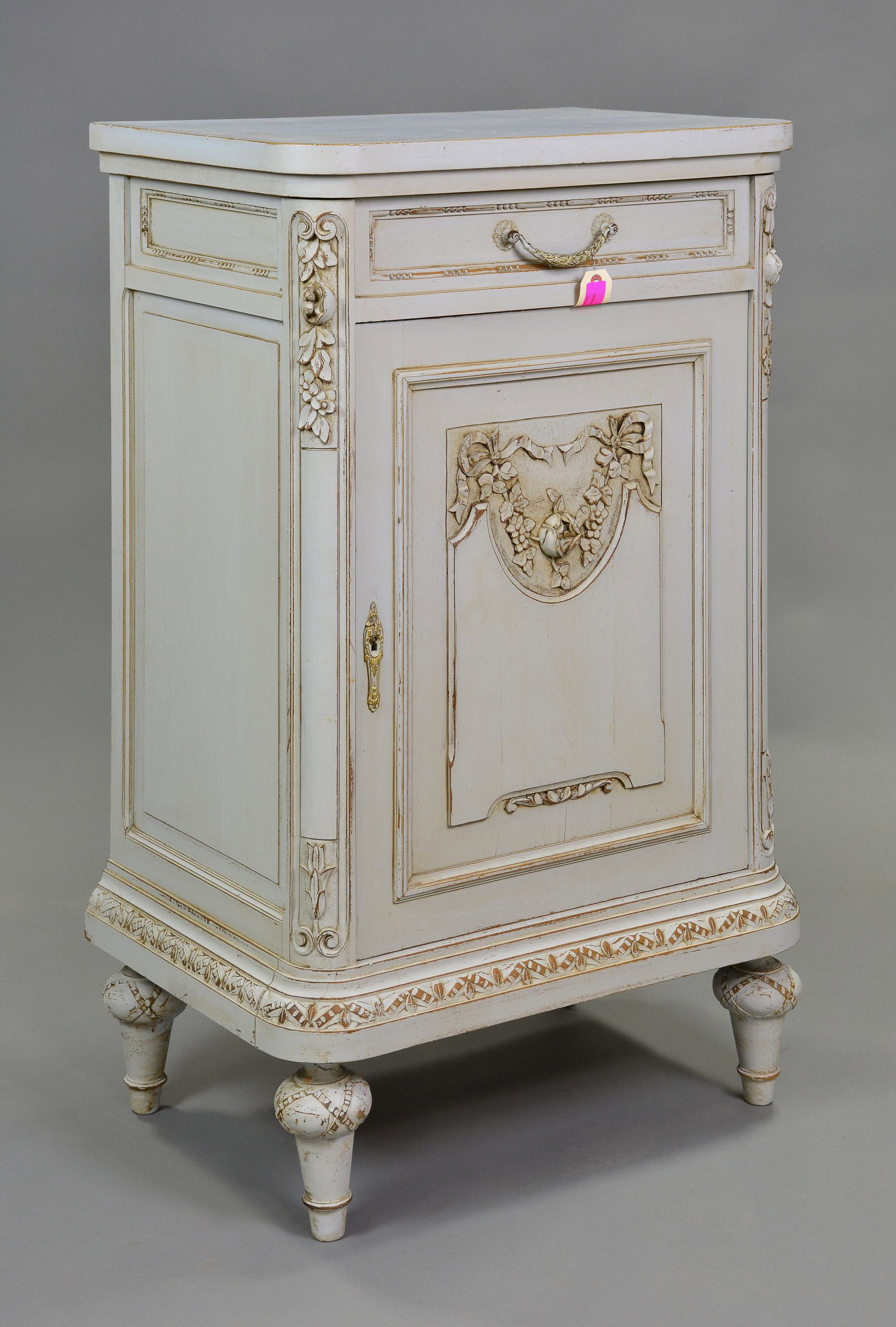 Louis XVI Style Tall Painted Jam Cupboard (1 of 6)