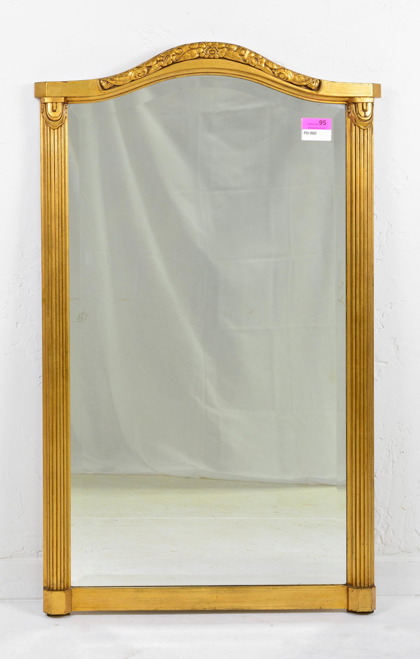 Louis XVI Style Gold Gilt Framed Mirror (1 of 4)