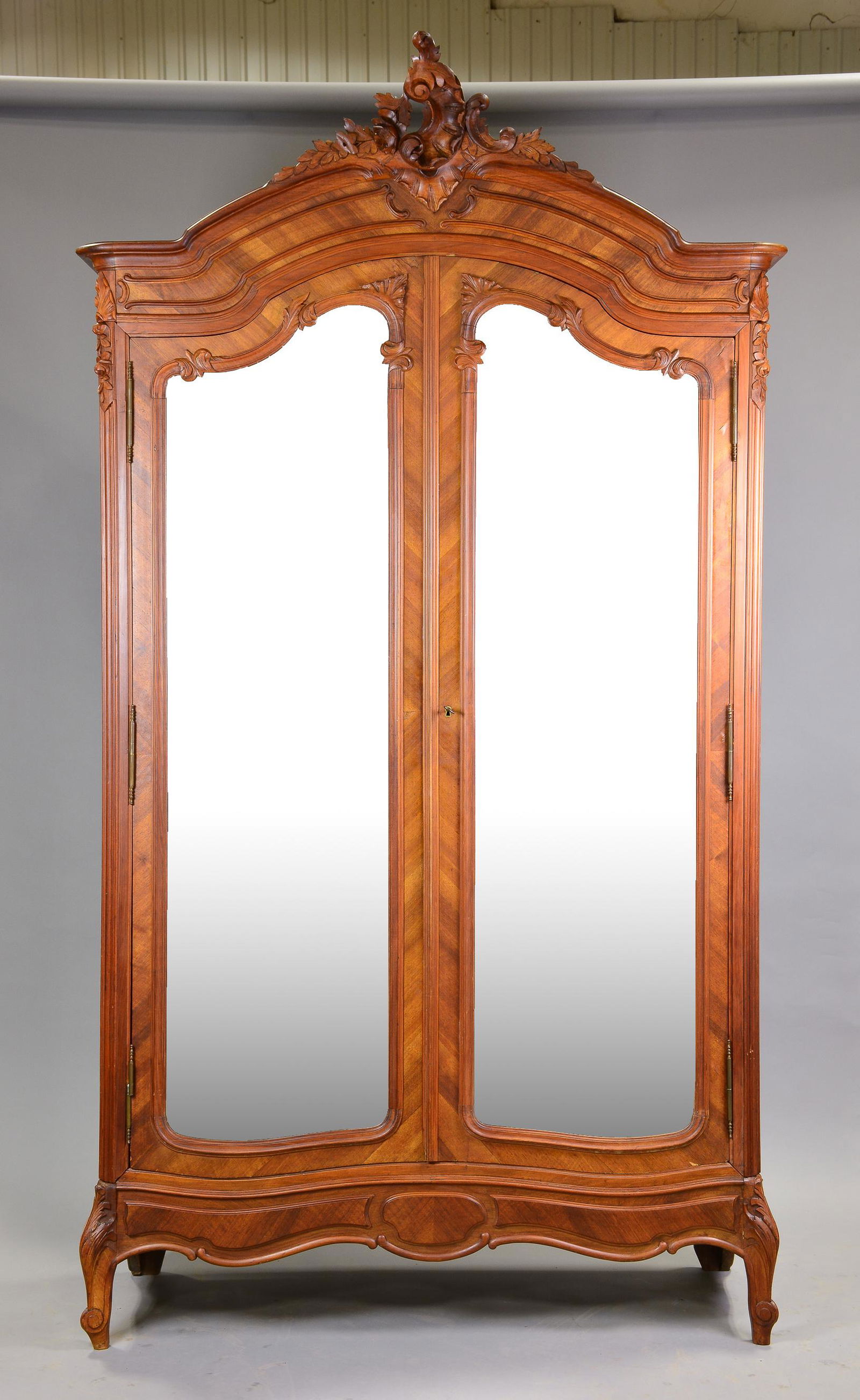Louis XV Style Double Mirror Door Armoire (1 of 7)