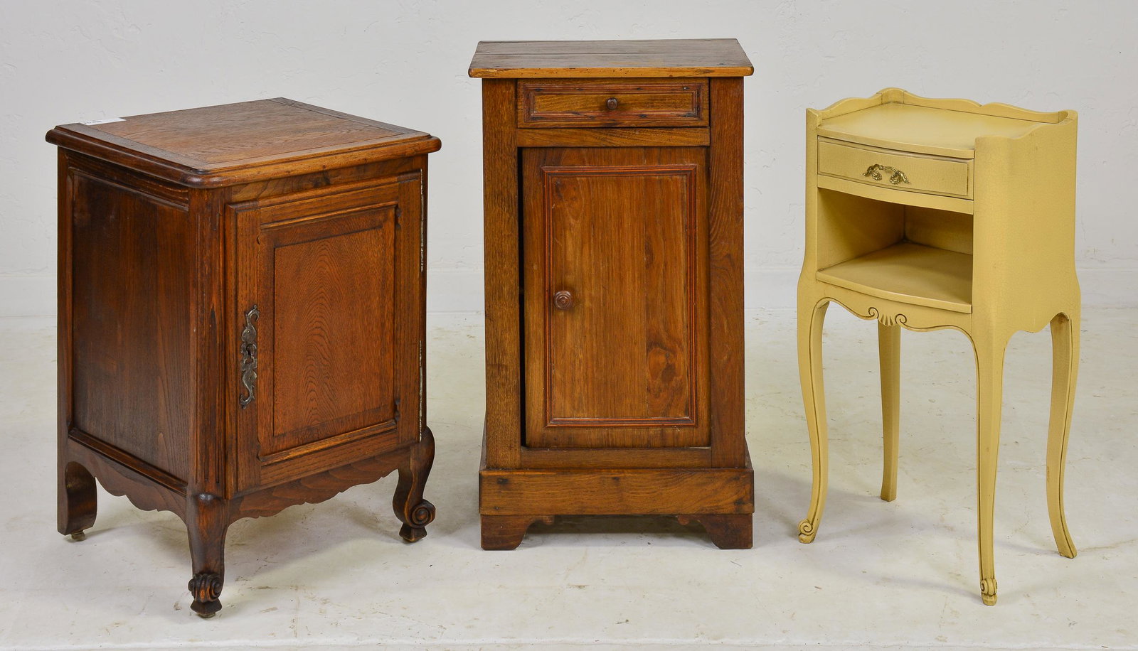 3 French Nightstands / Pot Cupboards: 3 French Nightstands / Pot Cupboards - 30 in tall x 17 x 12 is the largest one