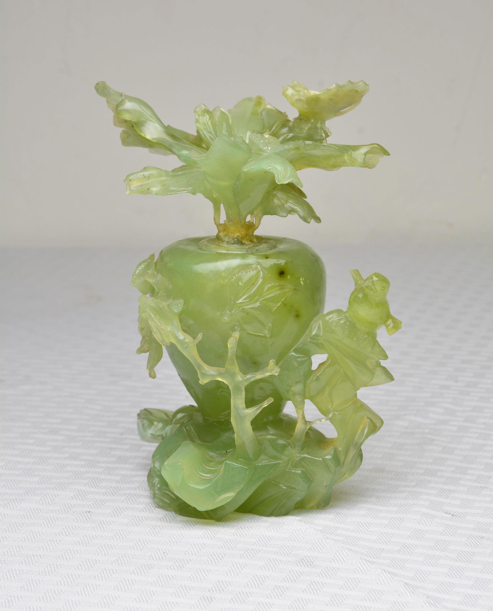 Small Carved / Etched Jade Vase (1 of 5)