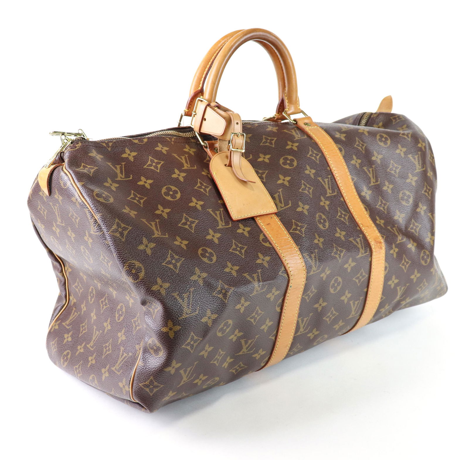 Louis Vuitton Keepall 50 in Vachetta Monogram Canvas (1 of 6)