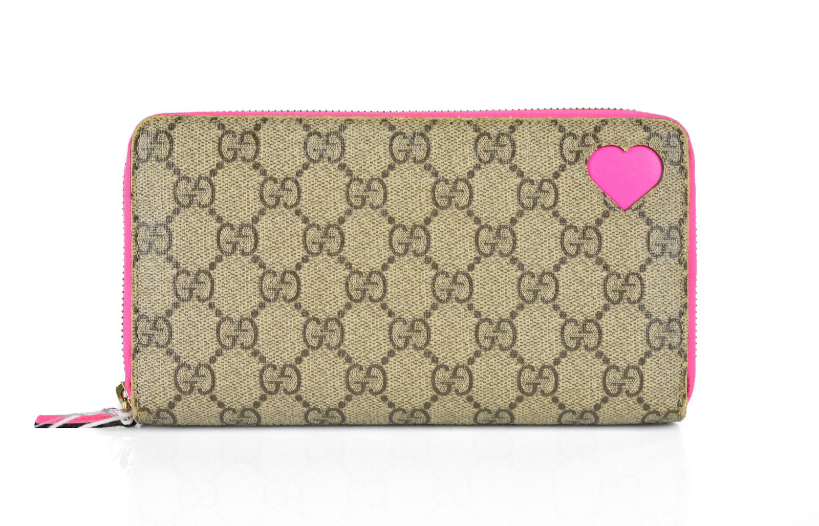 Gucci Heart Zip Around Wallet  -  Supreme Coated Canvas (1 of 5)