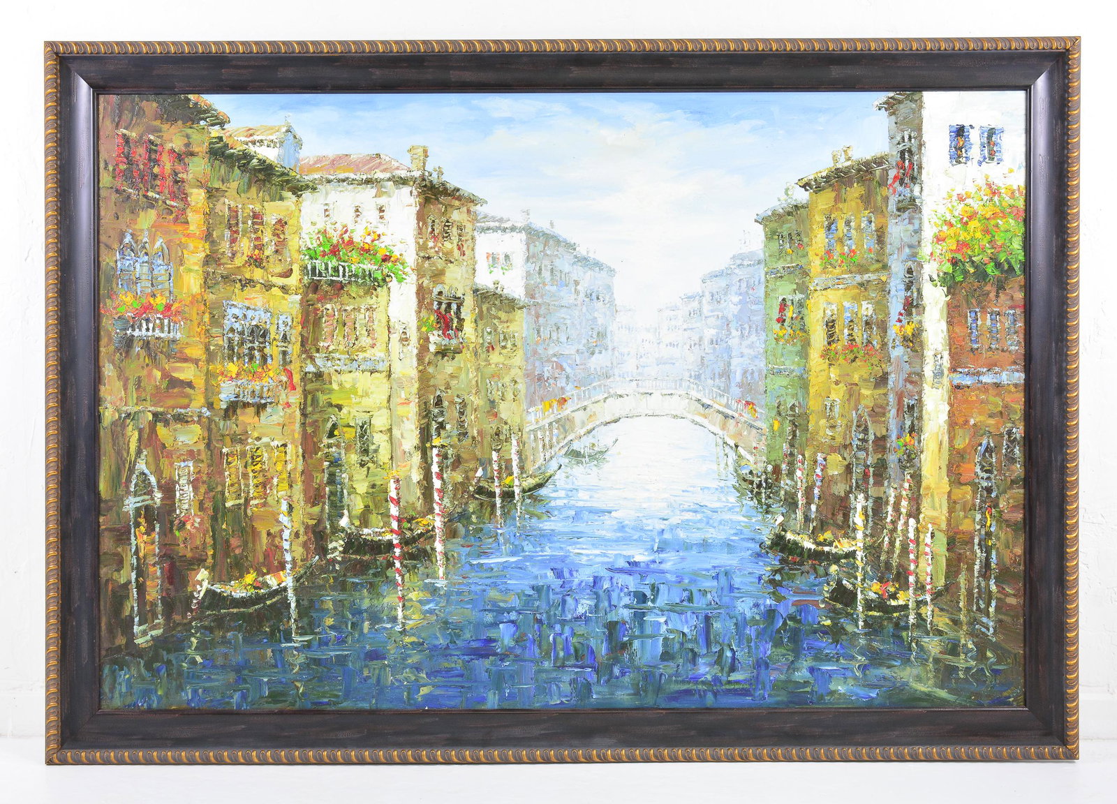 Large Framed Oil On Canvas - Venice (1 of 5)