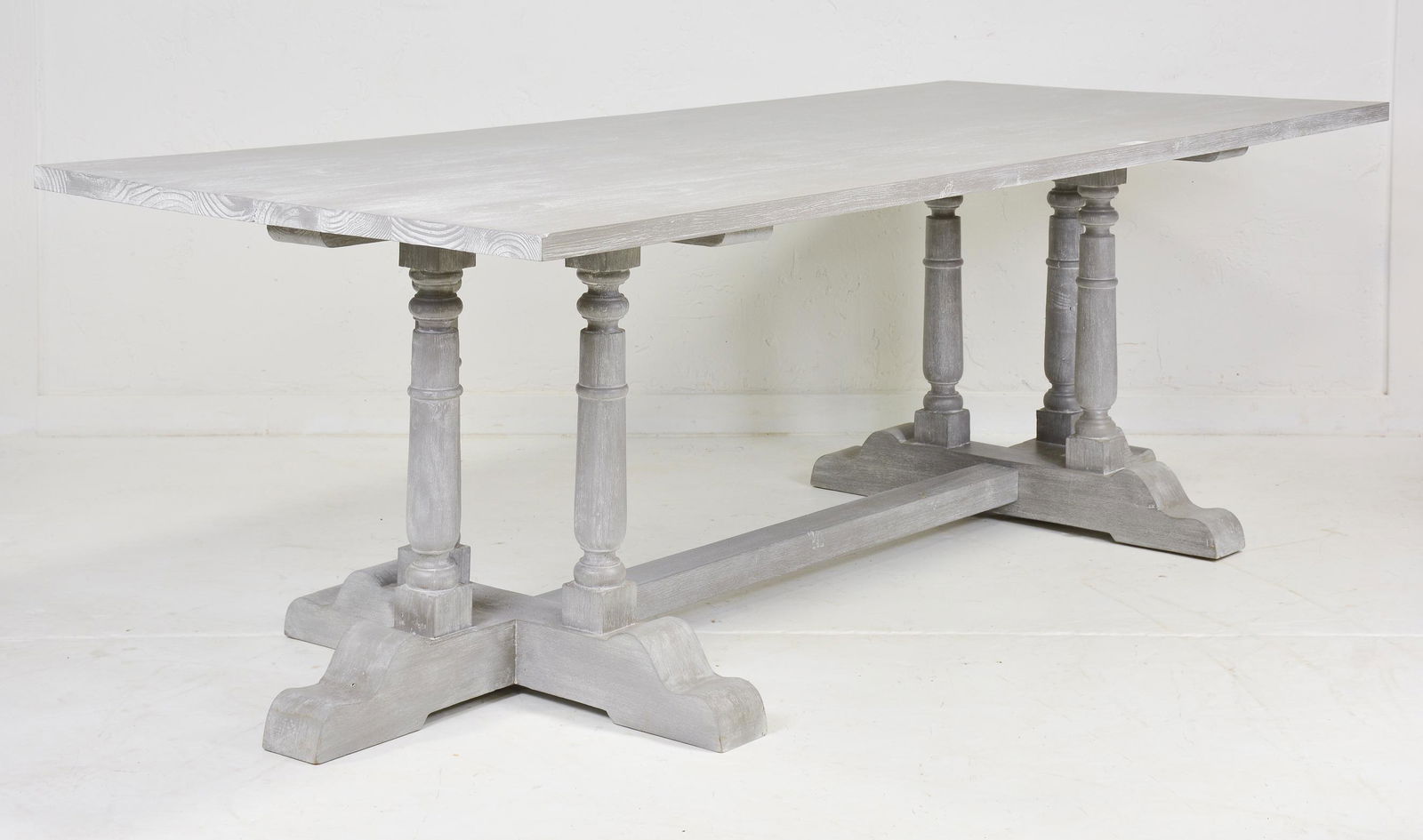 Painted Mystic Grey New Port Dining Table (1 of 5)