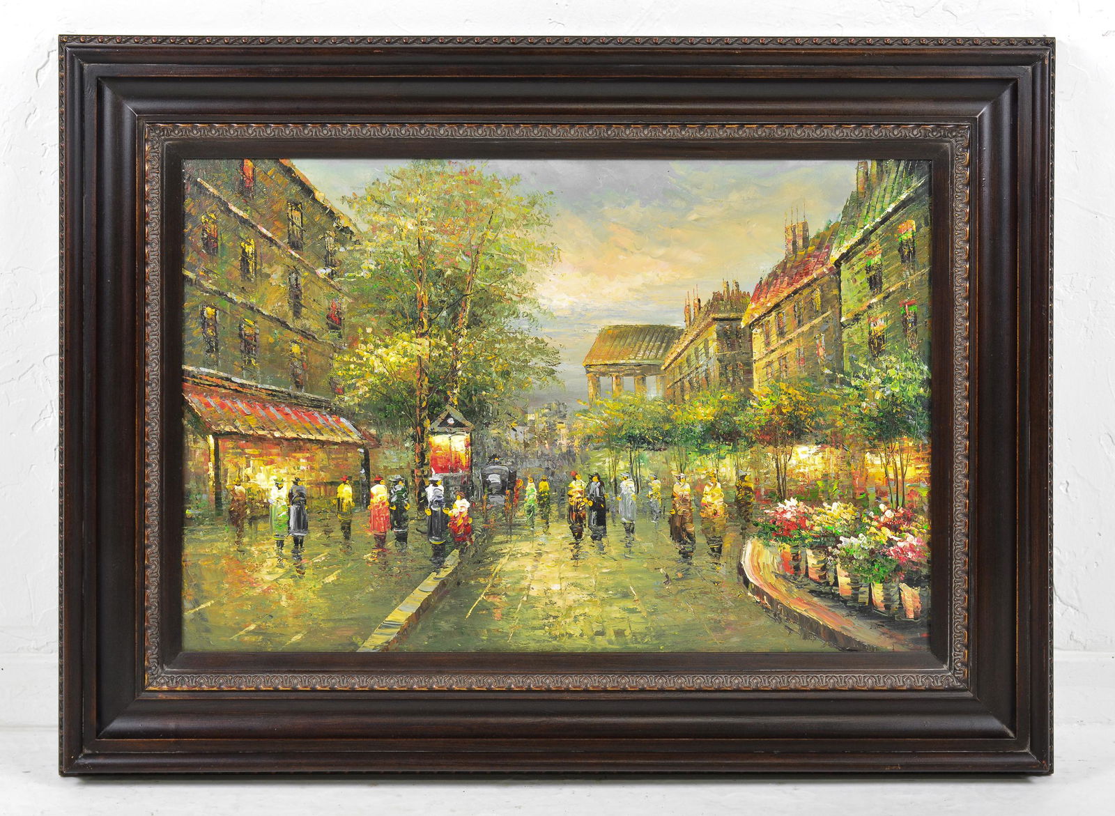 Framed Art on Canvas - Street Scene (1 of 4)