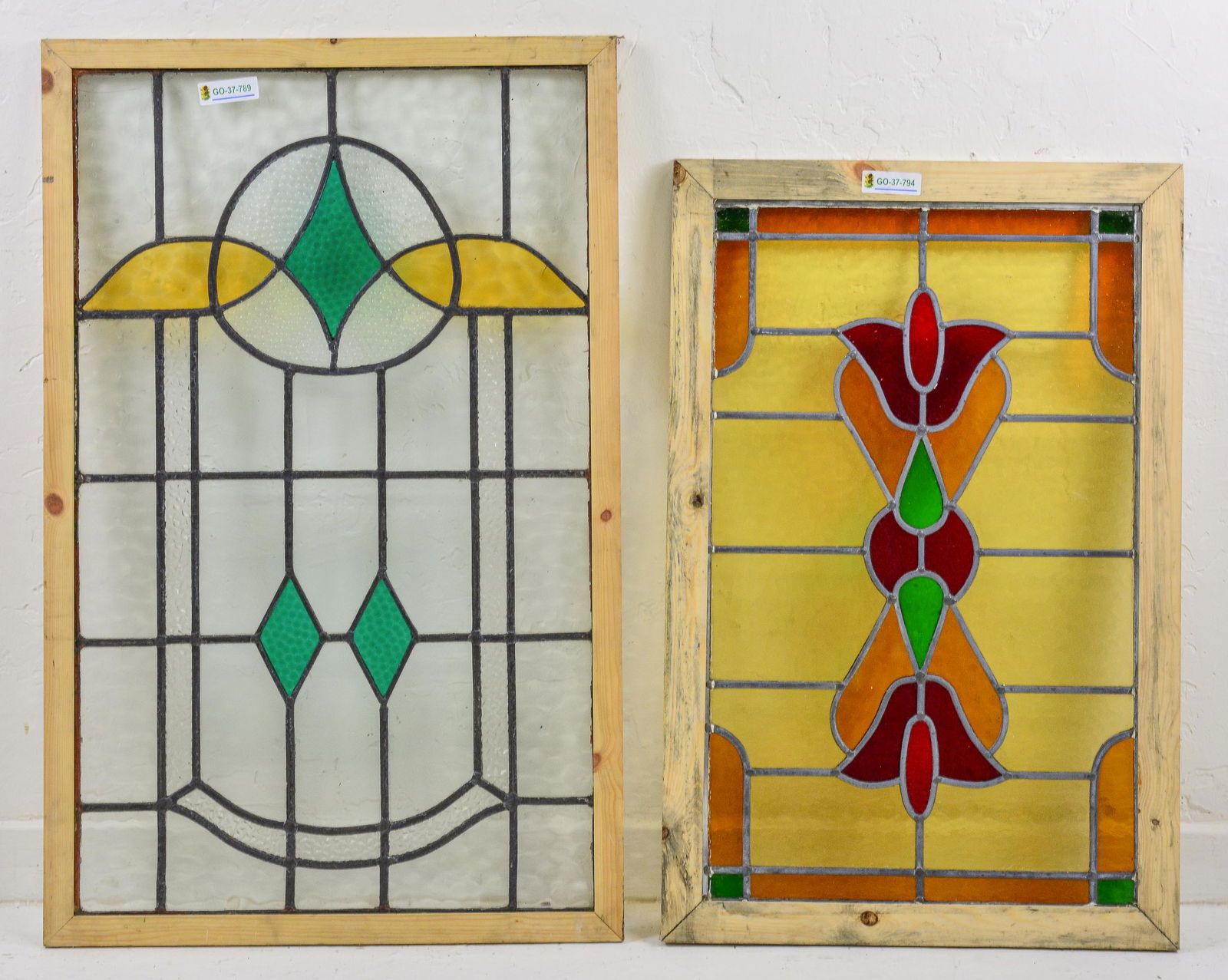 2 British Stained Glass Windows - New Frames (1 of 5)