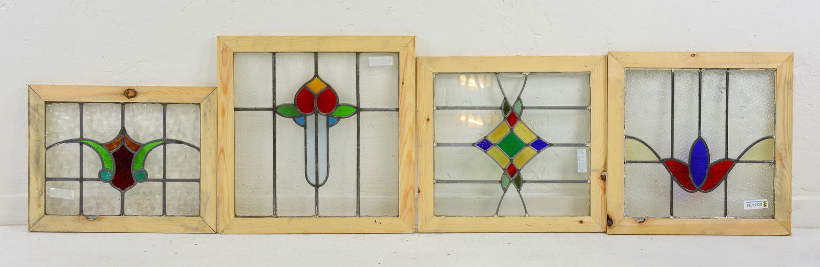 4 Assorted British Stained Glass Windows - New Frames (1 of 5)
