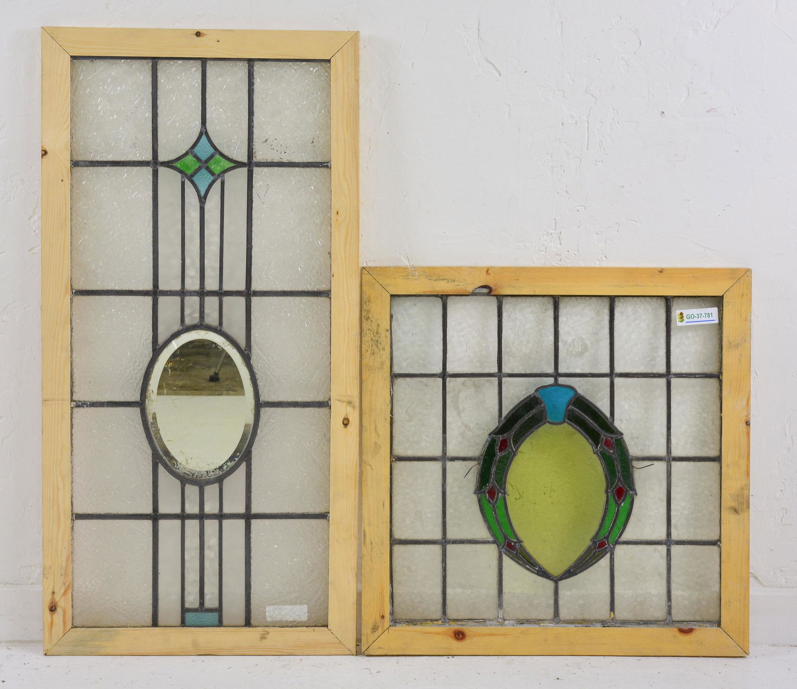 2 British Stained Glass Windows - New Frames (1 of 3)
