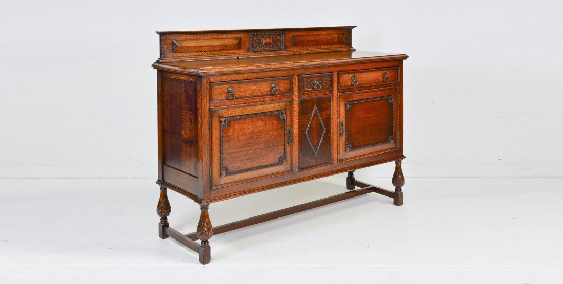 English Carved Oak Server / Sideboard (1 of 5)