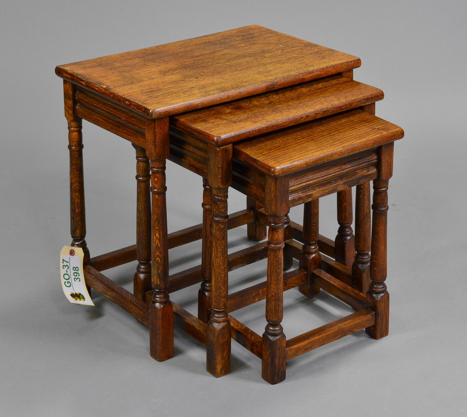 British Oak Nest of 3 Tables (1 of 3)