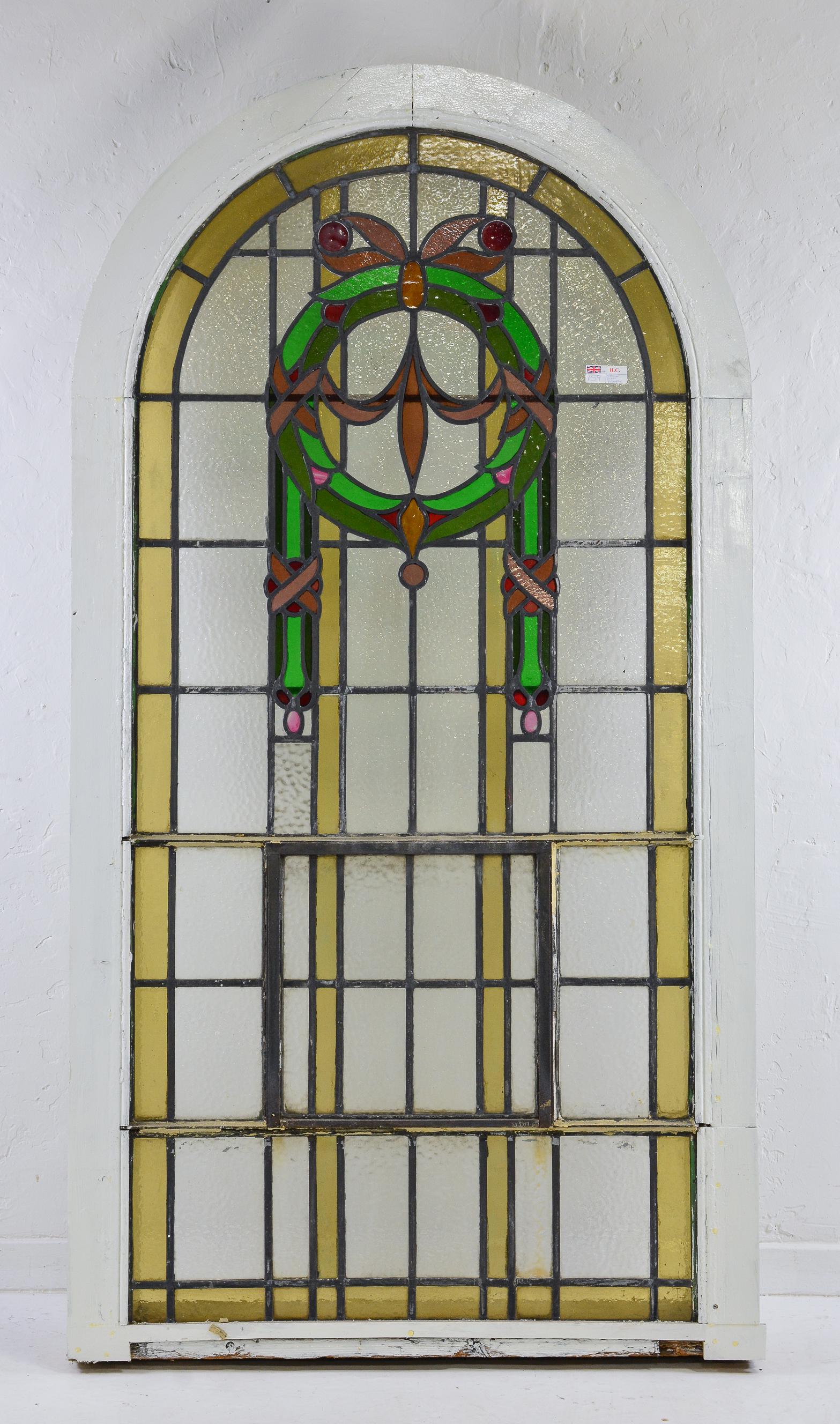 Large Arch Top Stained Glass Window #1 (1 of 3)