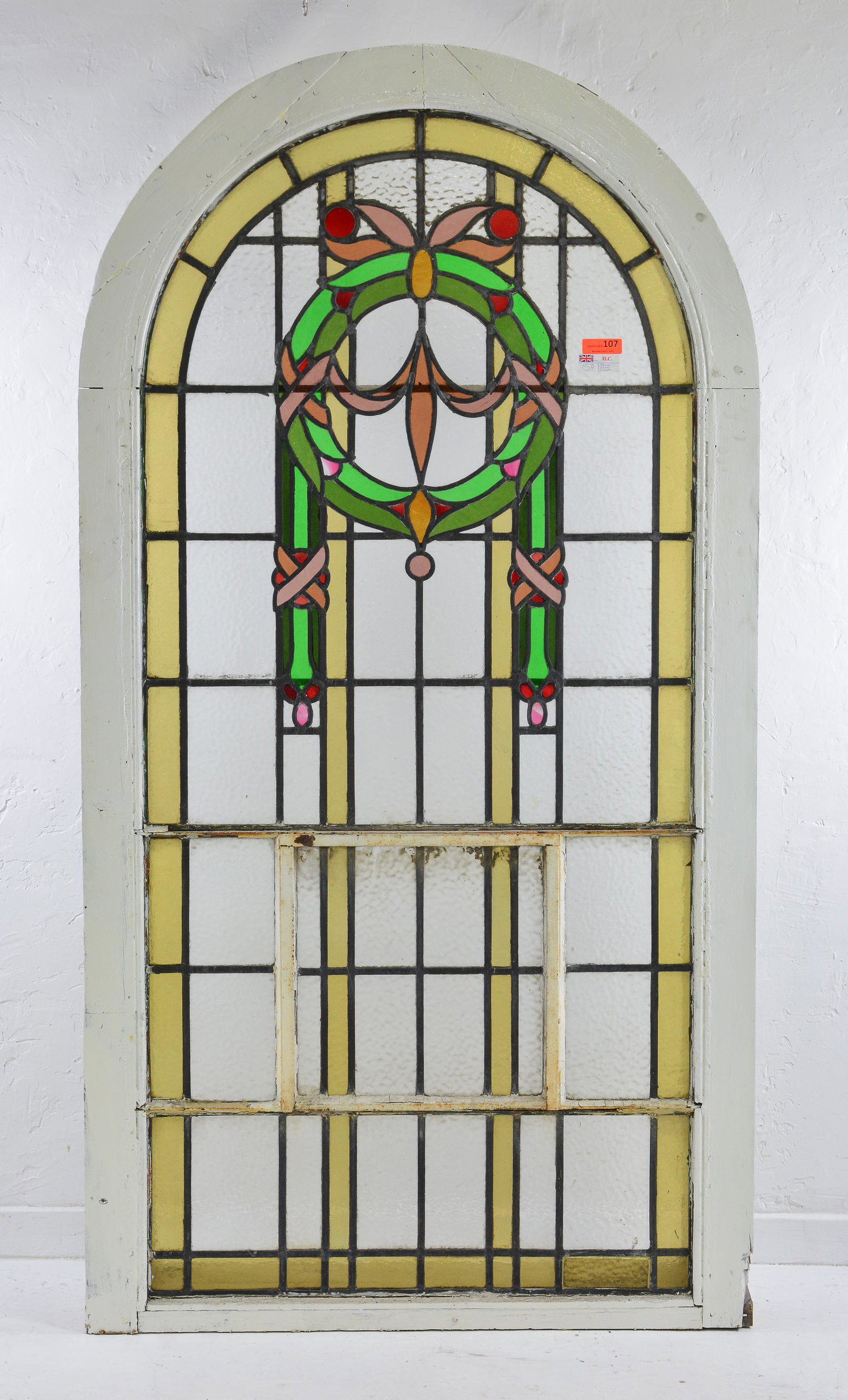 Large Arch Top Stained Glass Window #2 (1 of 2)