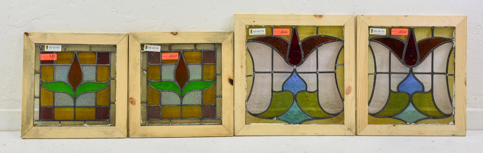 4 British Stained Glass Windows - New Frames (1 of 2)