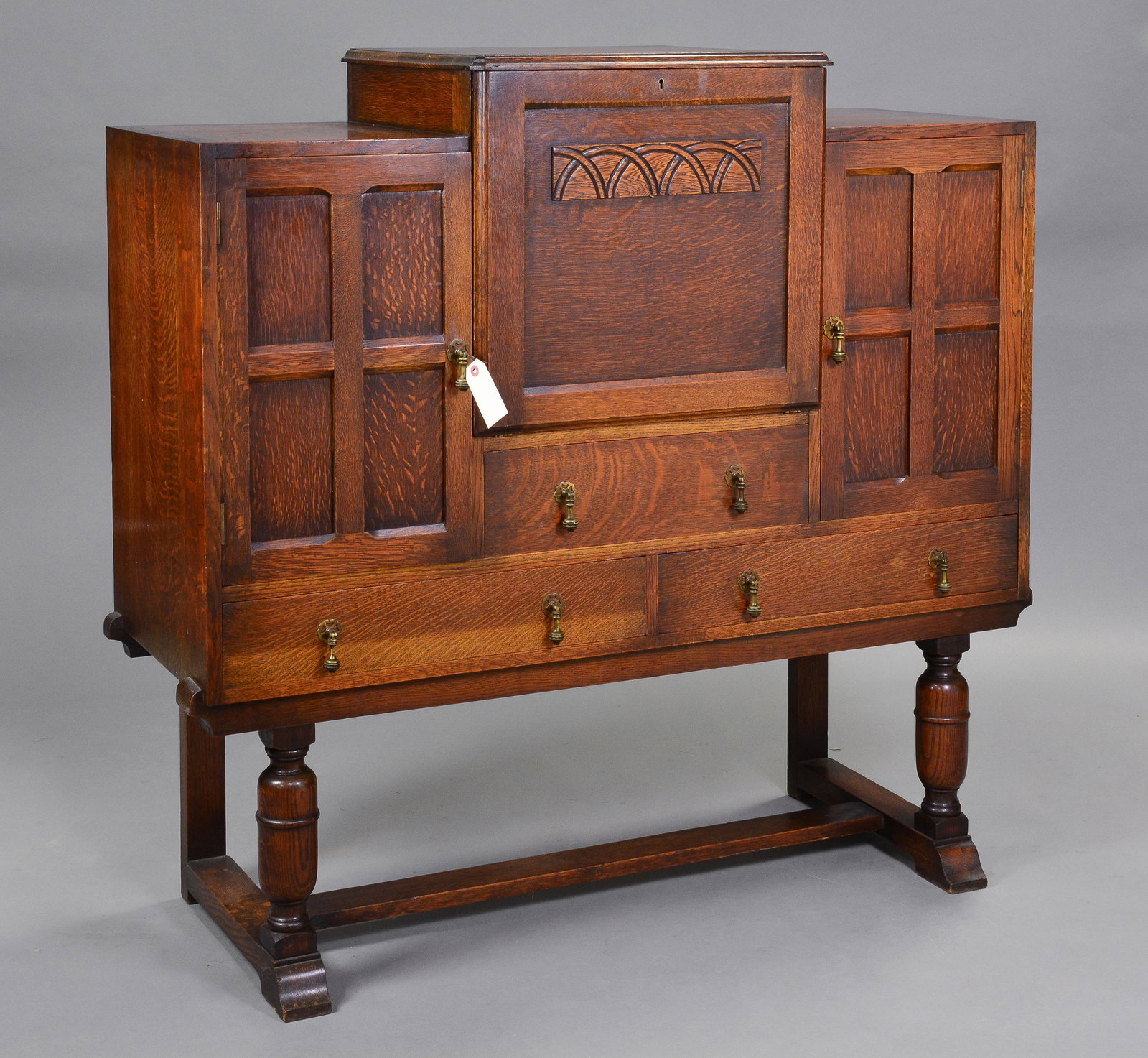 English Oak Drop Front Server: English Oak Drop Front Server - 48 in tall x 49 x 20