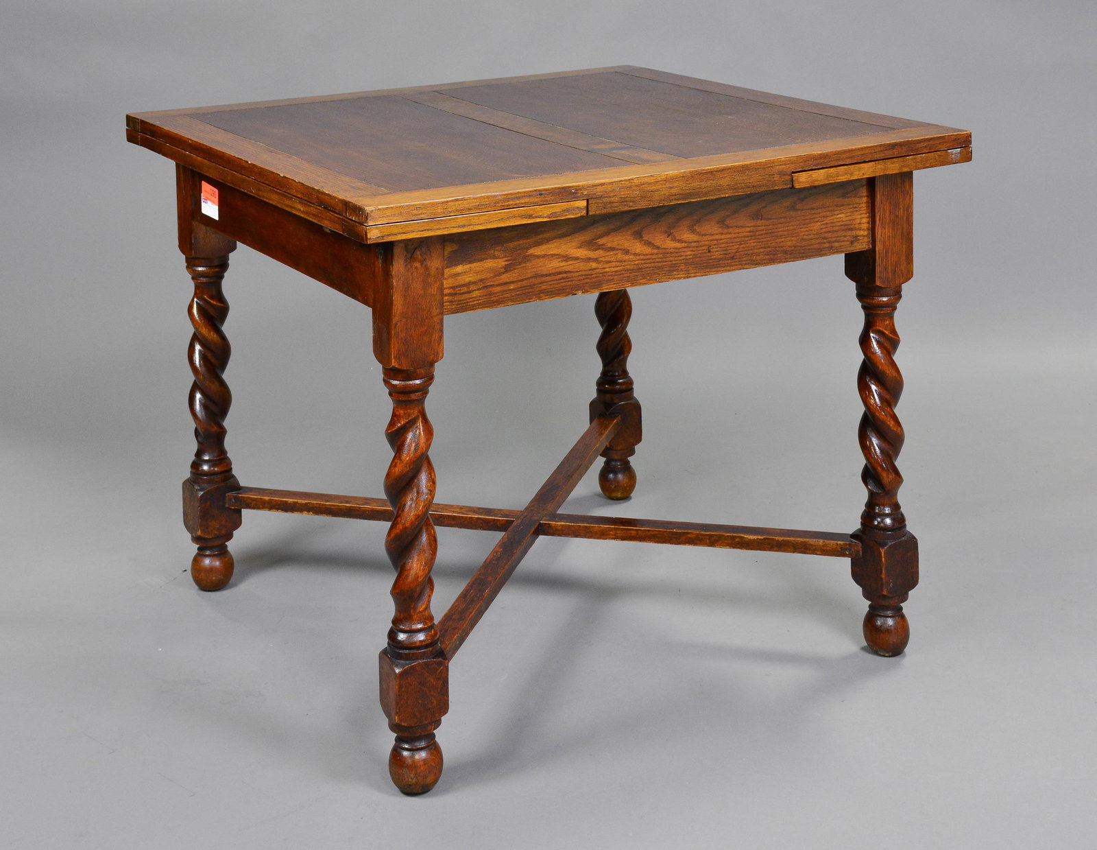 British Barley Twist Oak Draw Leaf Table #1 (1 of 3)