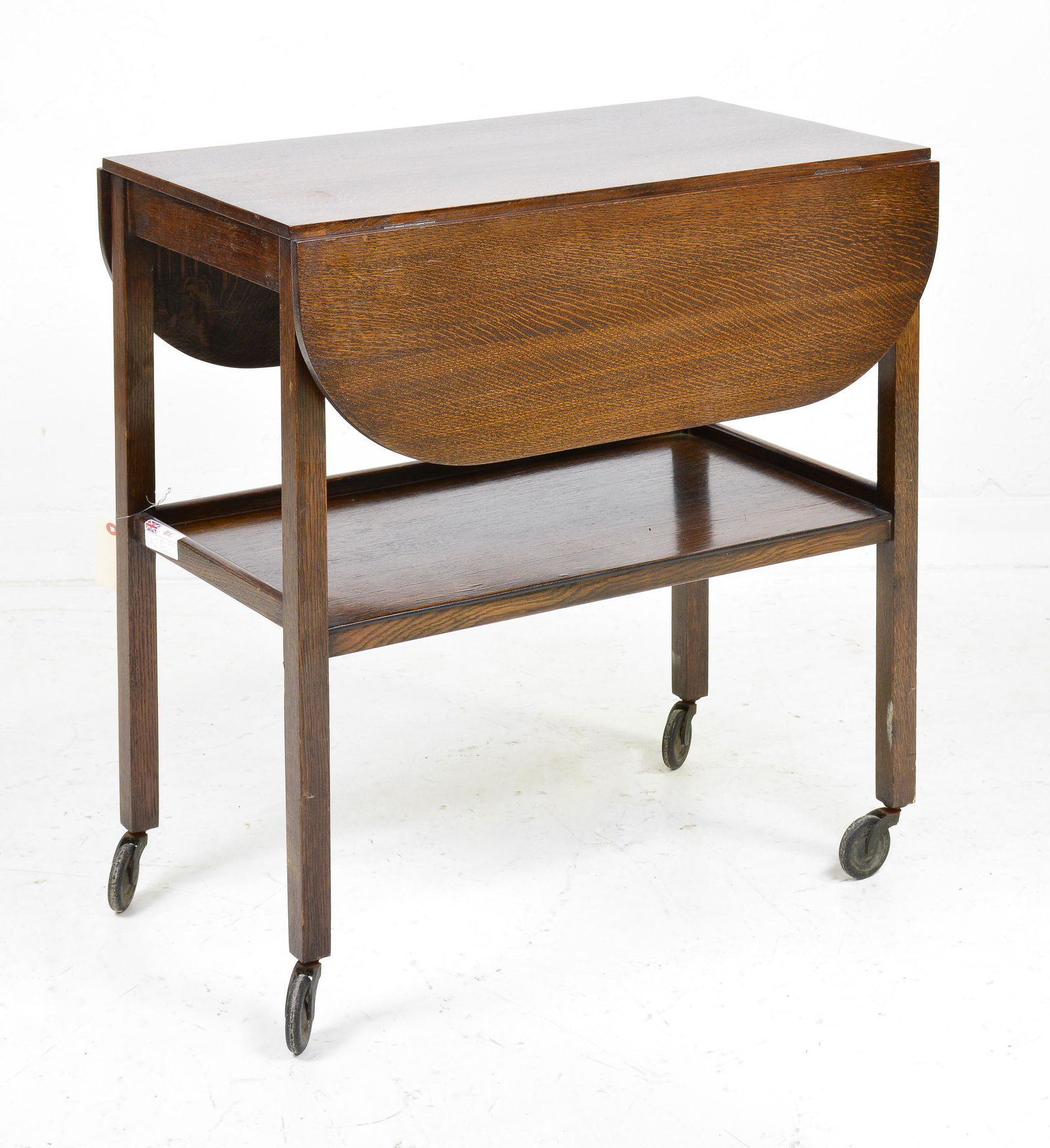 British Oak 2 Tier Drop Leaf Trolley #1 (1 of 2)
