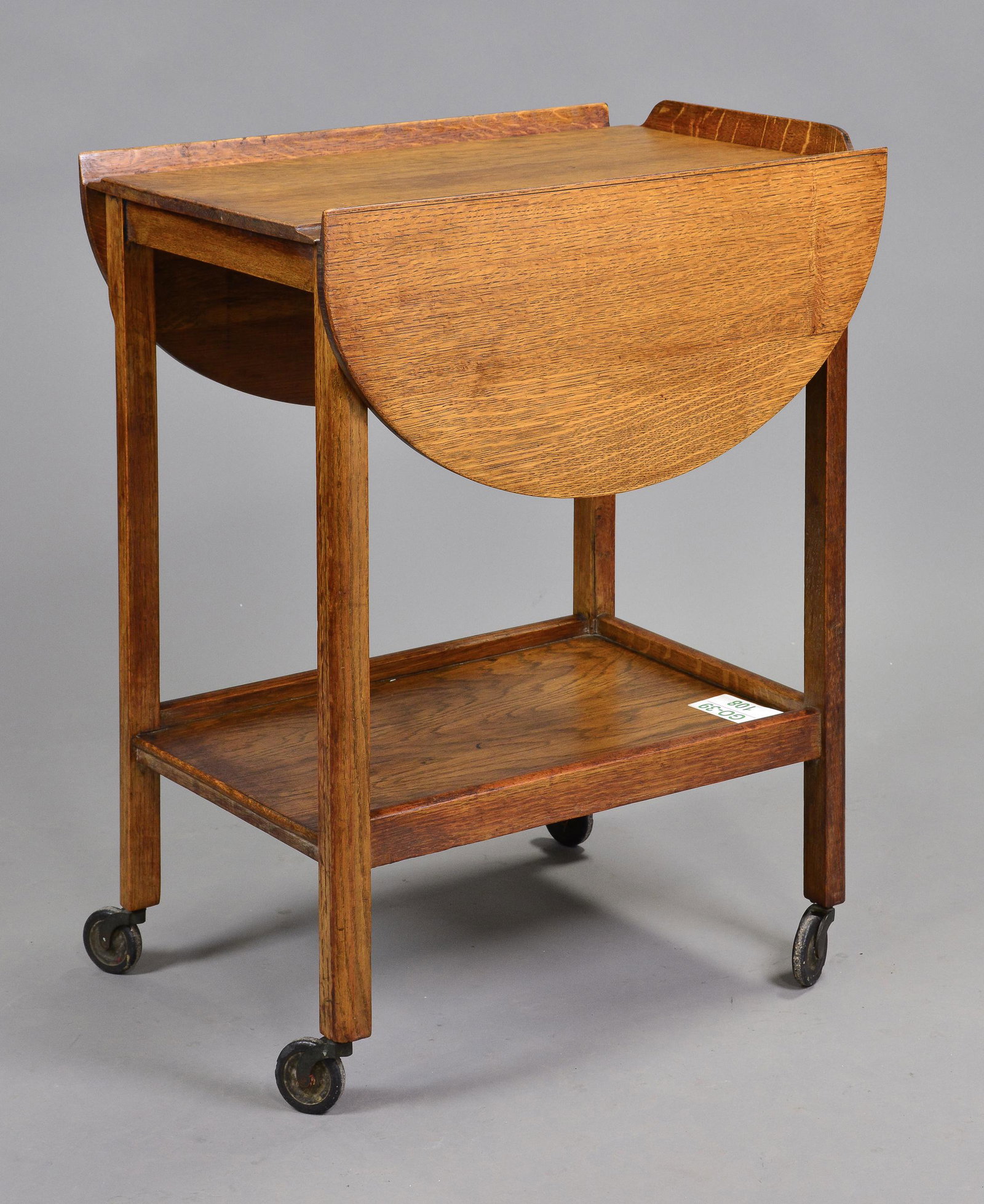 British Oak 2 Tier Drop Leaf Trolley #2 (1 of 3)