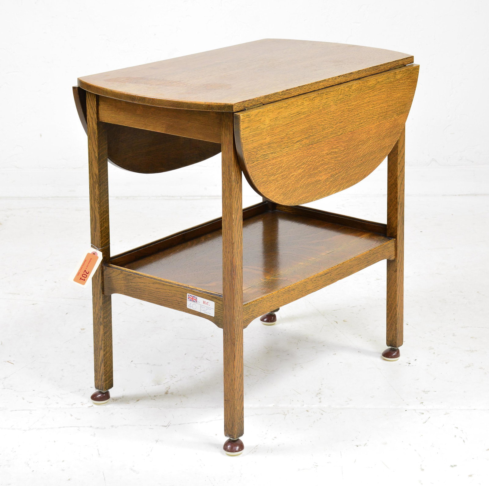 British Oak 2 Tier Trolley / Cart (1 of 4)