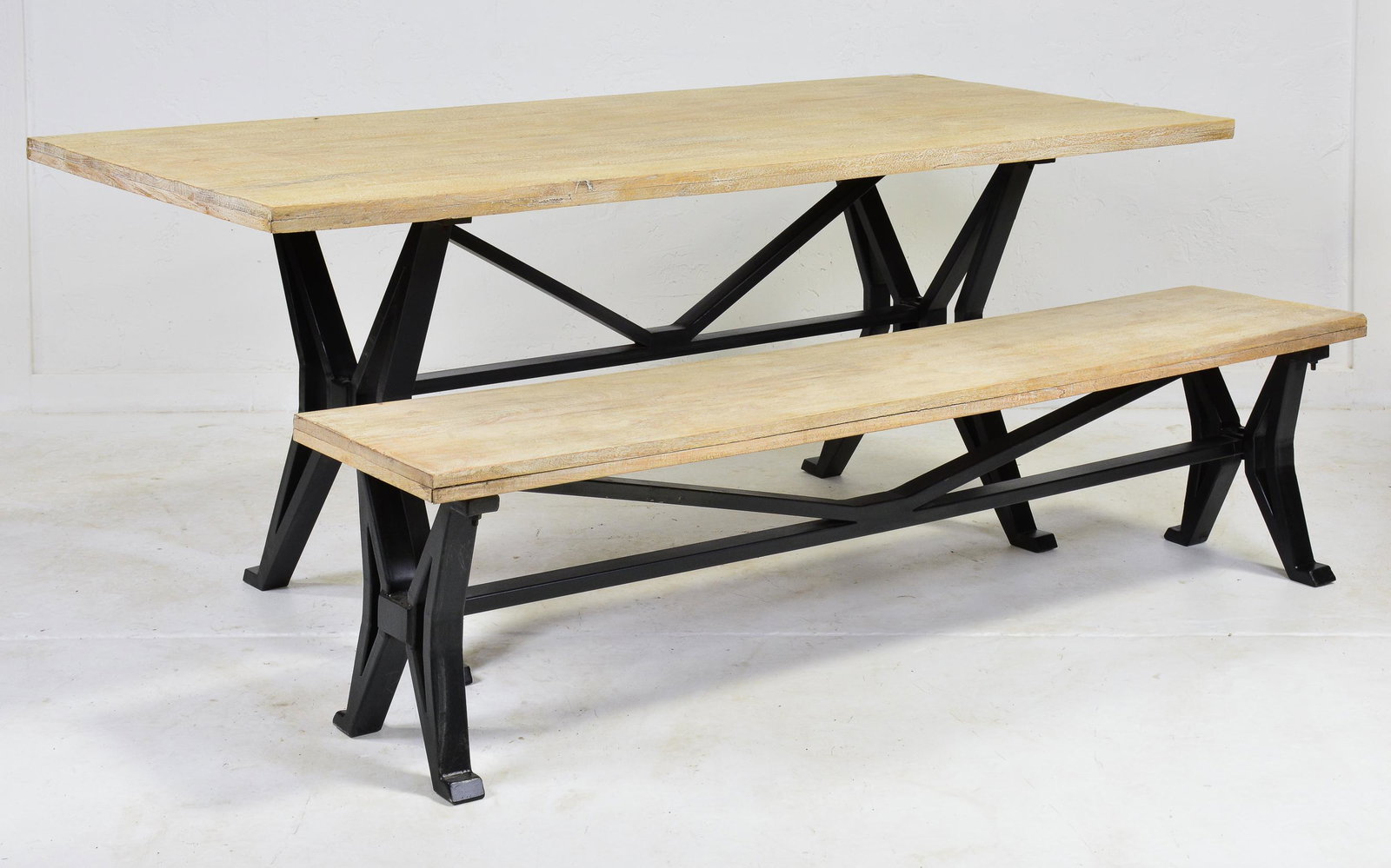 Reclaimed Wood Dining Table With Matching Bench (1 of 6)
