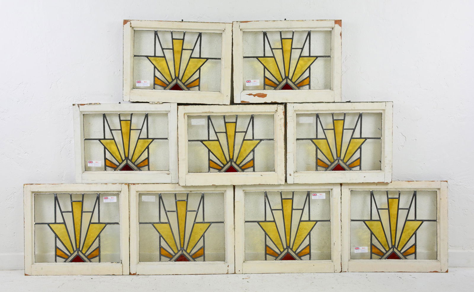 9 British Stained Glass Windows - Sun Burst (1 of 2)