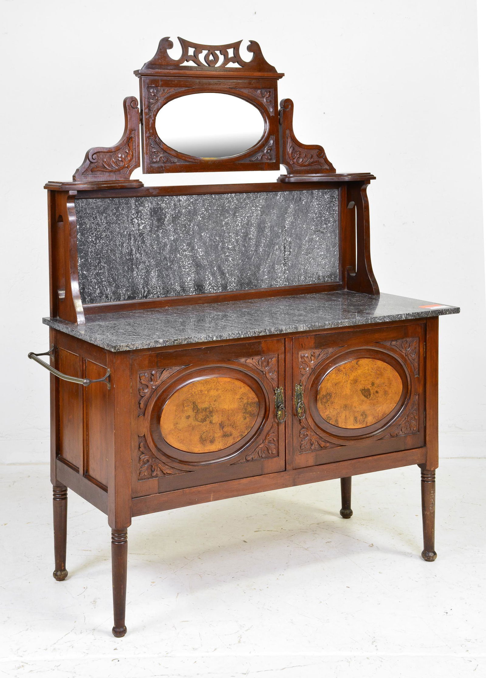 Victorian Walnut Marble Top / Back Washstand (1 of 3)