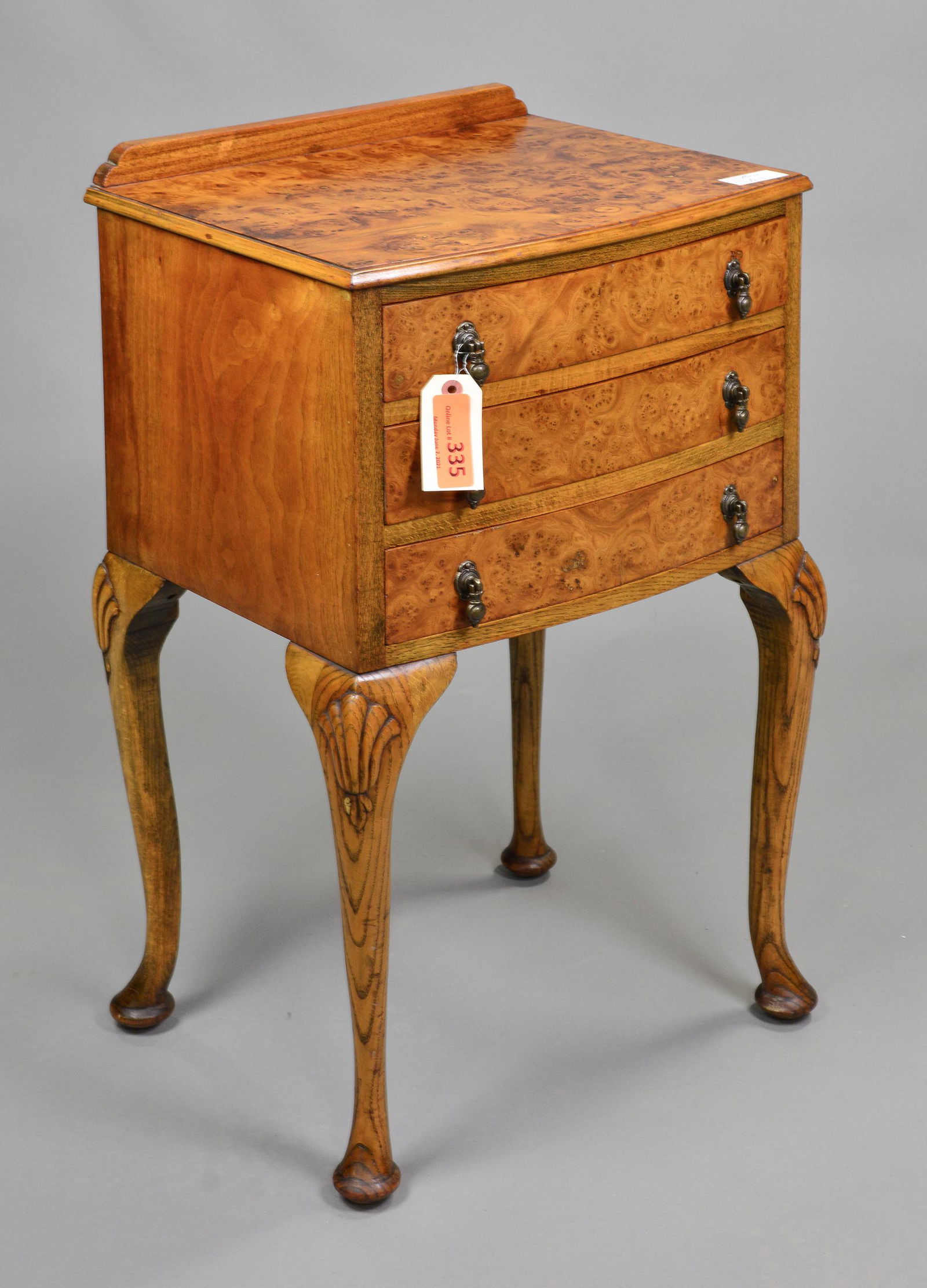 English Walnut 3 Drawer Chest / Nightstand (1 of 3)