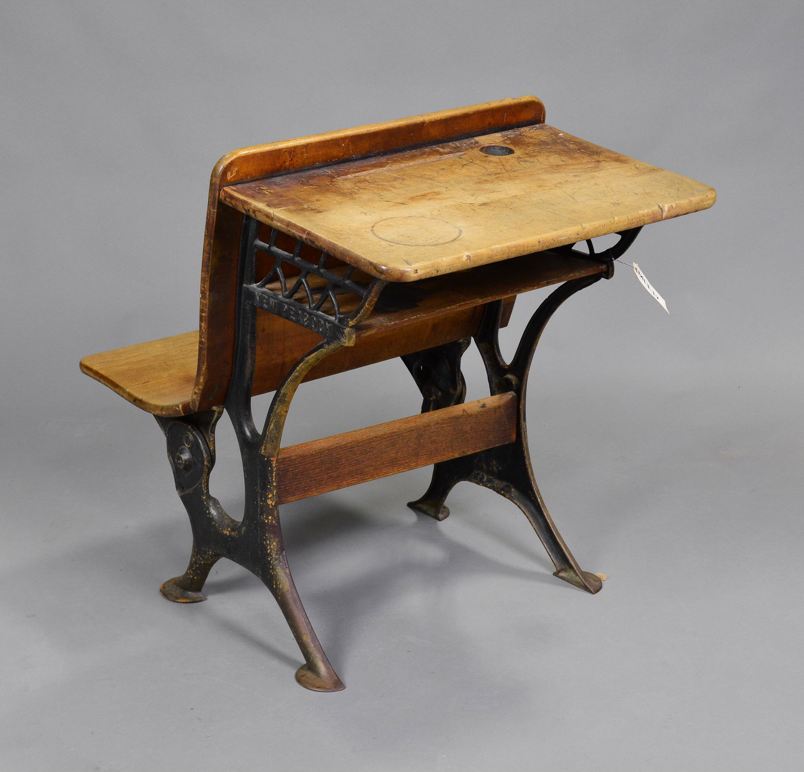 English Iron Base School Desk (1 of 3)