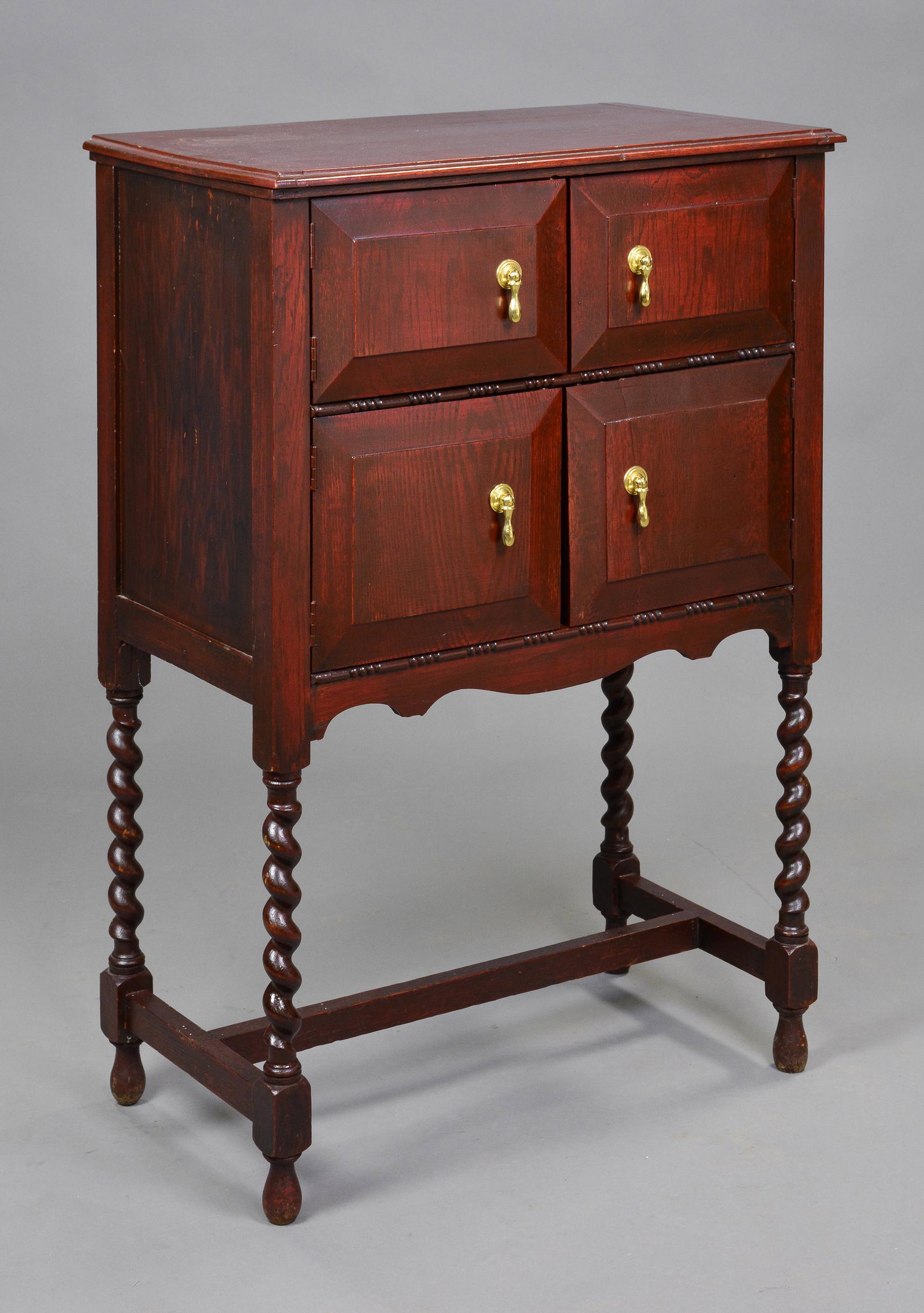 British Barley Twist 4 Door Cabinet: British Barley Twist 4 Door Cabinet - 37 in tall x 26 x 14
