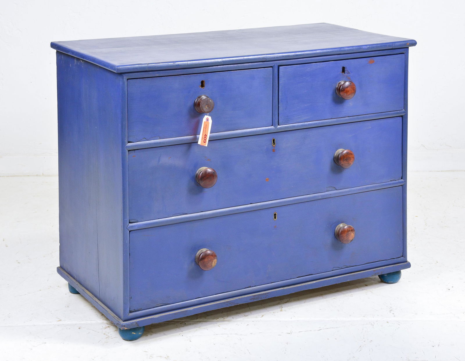 British Pine Painted 4 Drawer Chest (1 of 4)