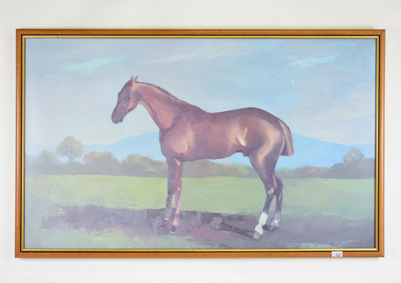 Large Framed Oil On Canvas - Horse (1 of 4)