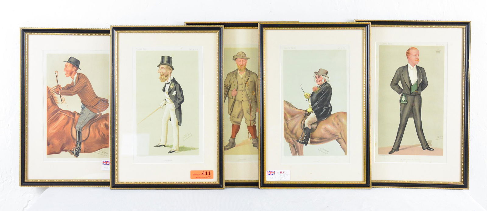 5 Framed Vanity Fair "Spy" Prints (1 of 6)