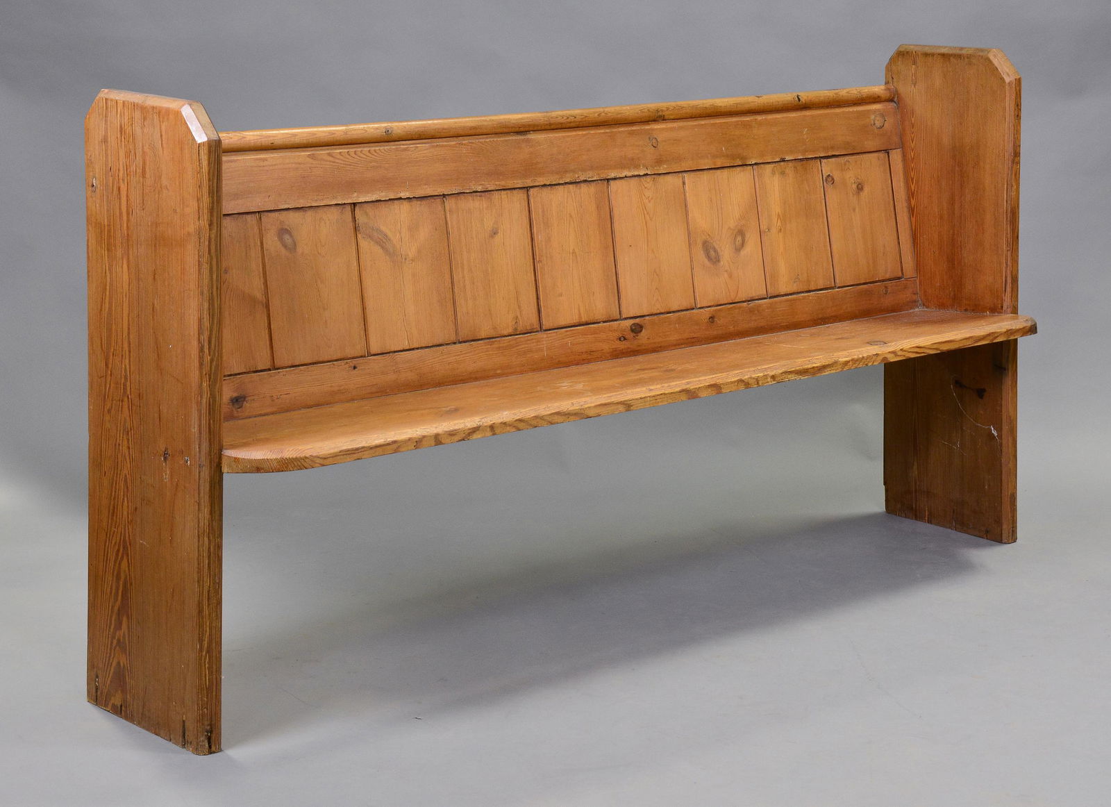 Large British Pine Church Pew / Bench (1 of 3)