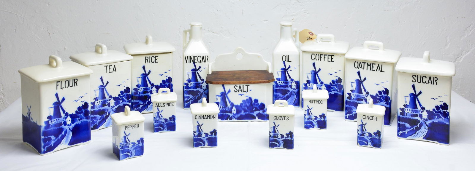 15pc Blue & White Canister Set (1 of 3)