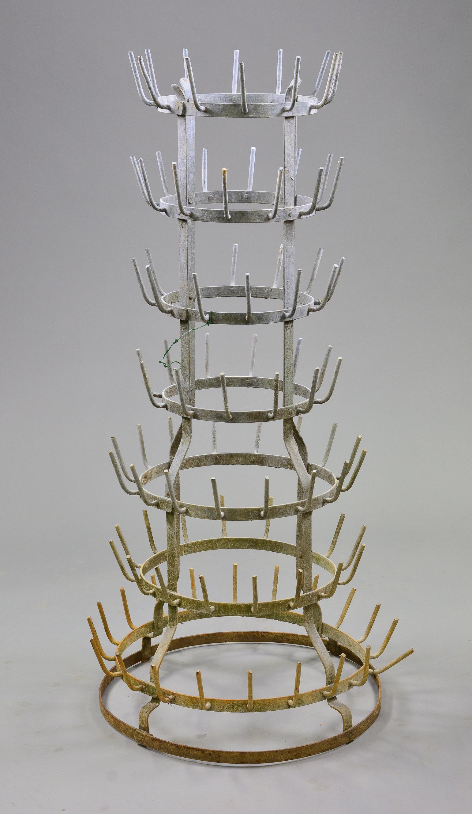 French Zinc Bottle Drying Rack (1 of 2)
