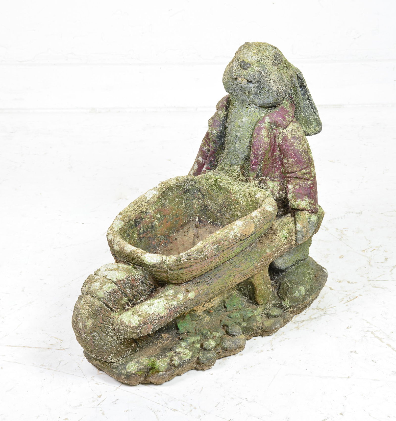 Concrete Rabbit Garden Statue With Wheel Barrow #2 (1 of 3)