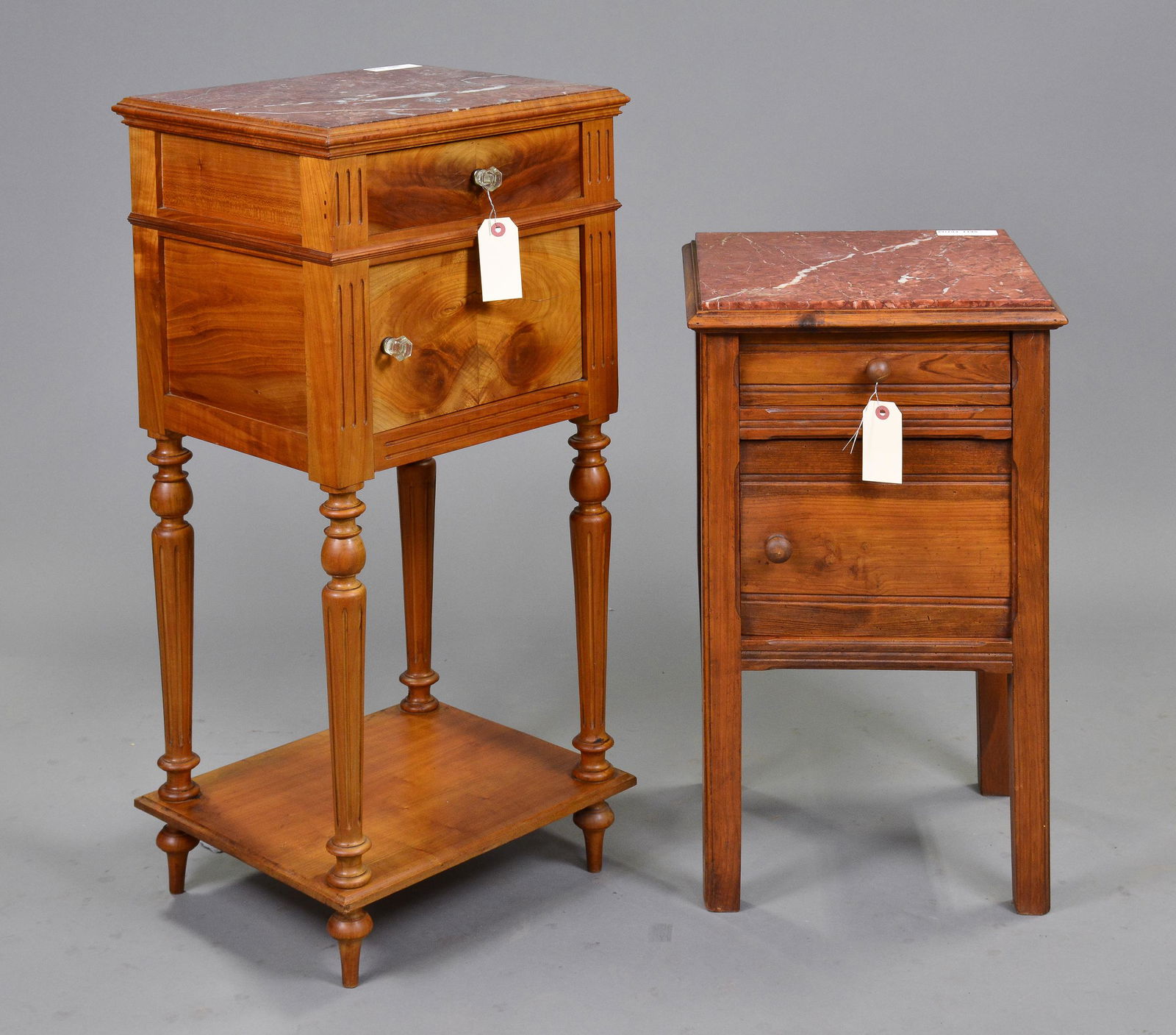 2 Louis XVI Style Marble Top Pot Cupboards (1 of 4)