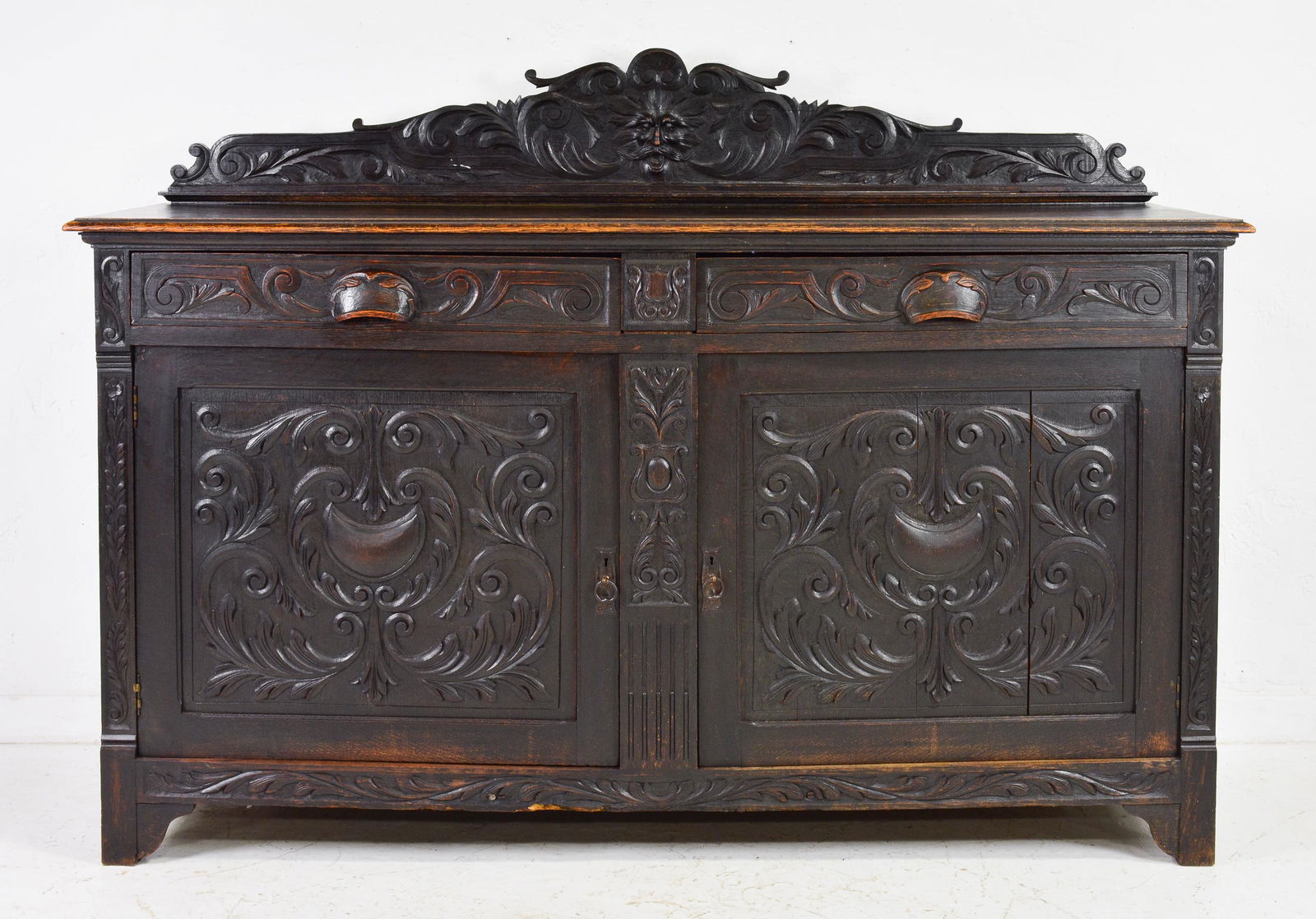 Heavily Carved Oak Server / Sideboard (1 of 9)