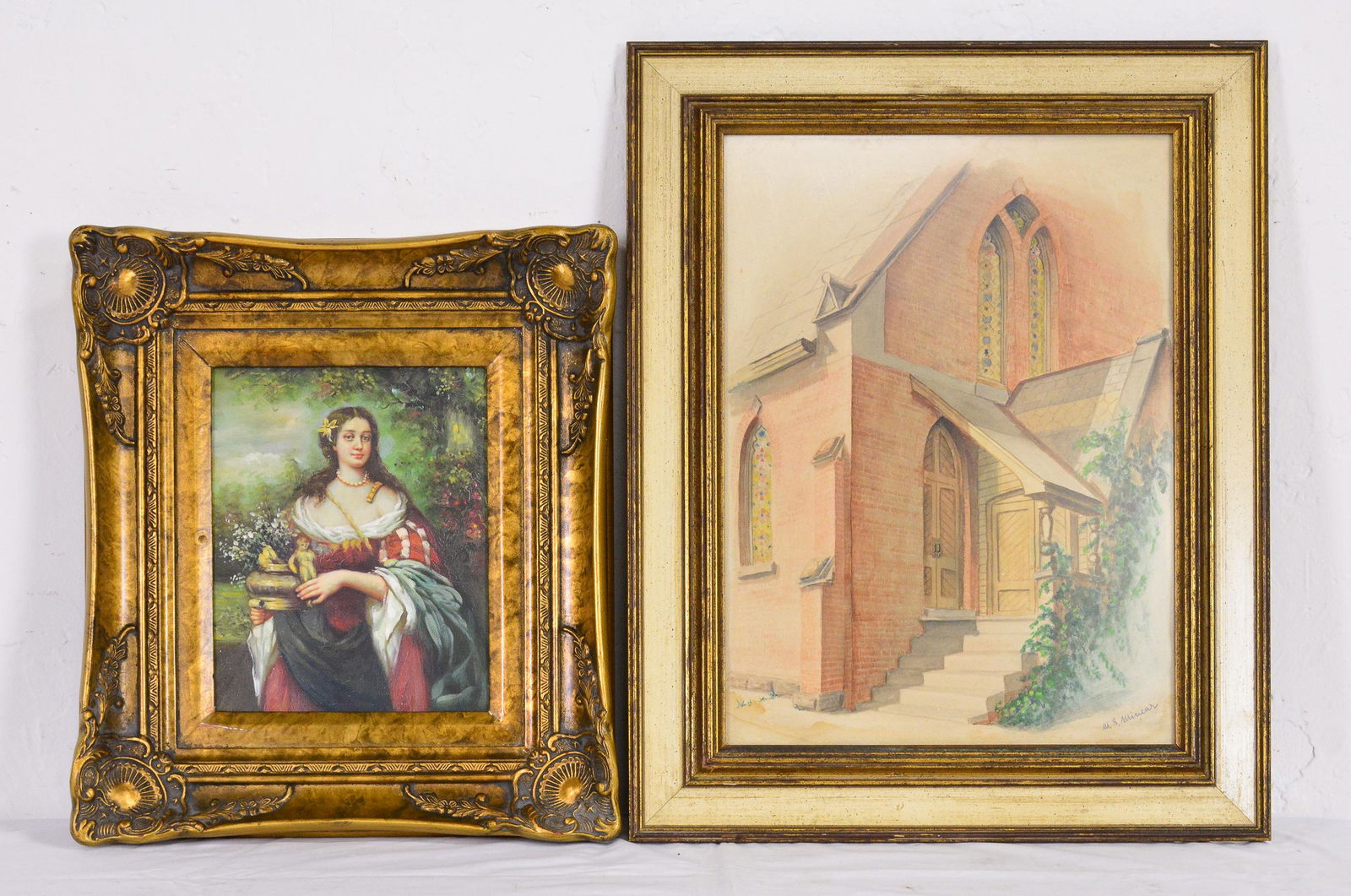 2pcs Framed Art - Architectural & Portrait (1 of 2)
