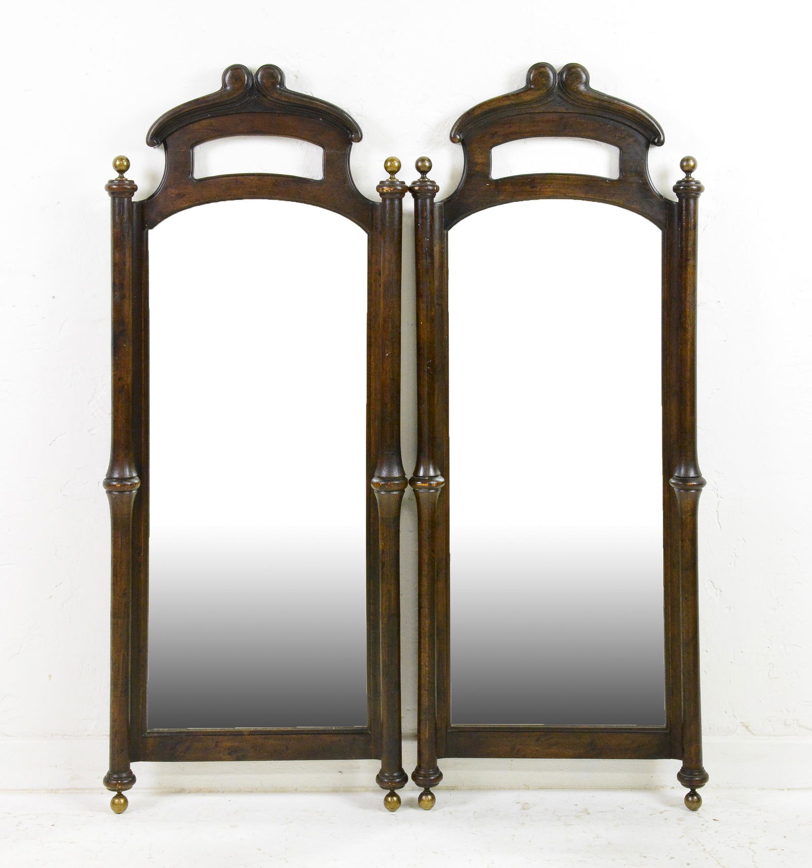 Pair British Oak Framed Mirrors (1 of 3)