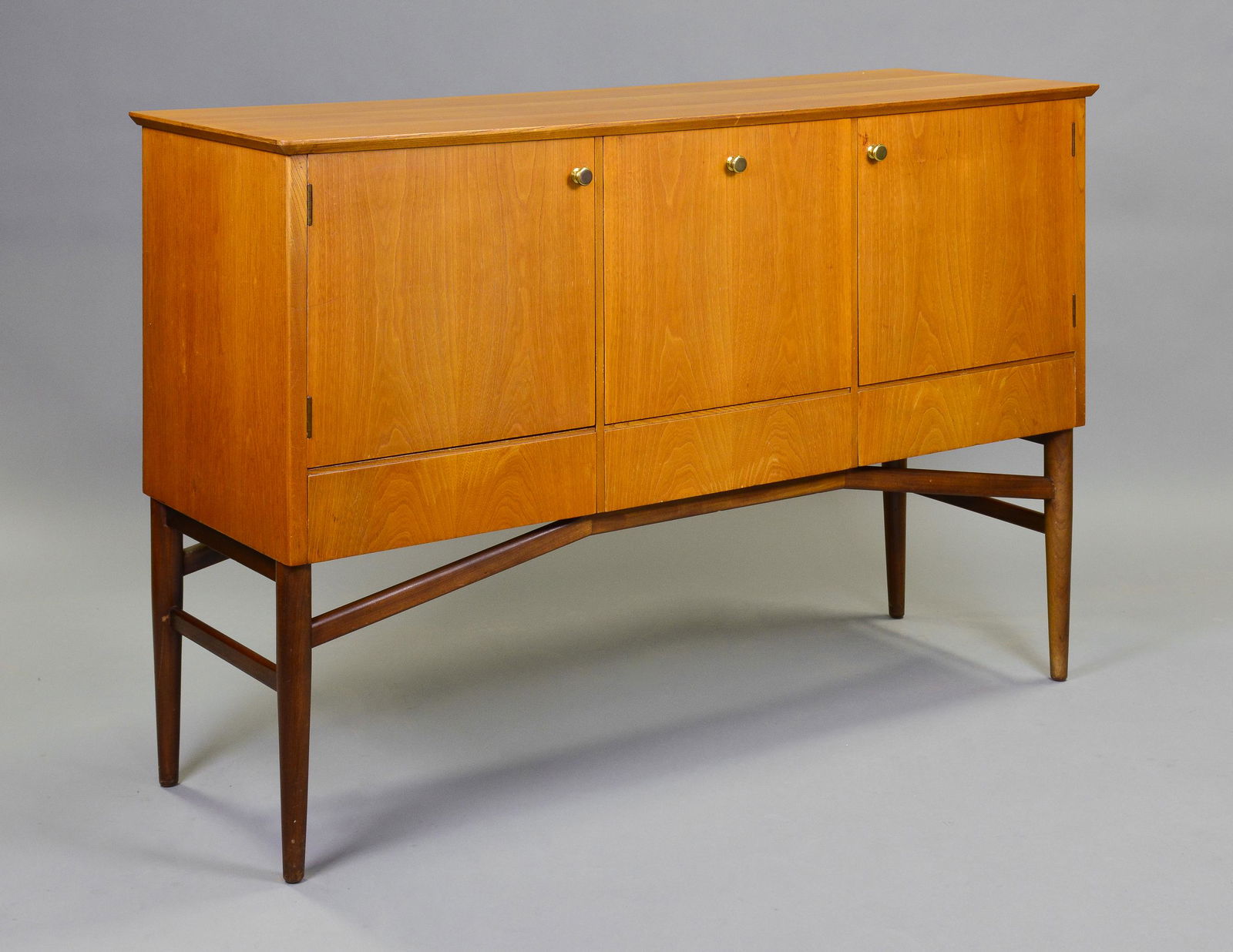 Tall Mid Century Modern Sideboard with Brass handles (1 of 6)