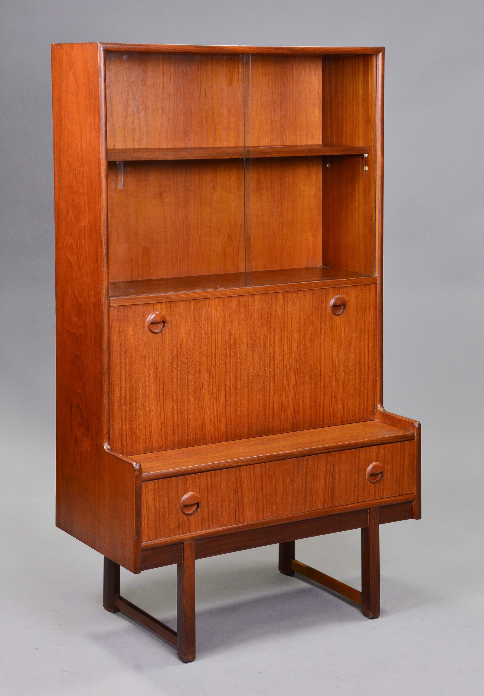 Mid Century Modern Drop Front  Display Cabinet (1 of 2)