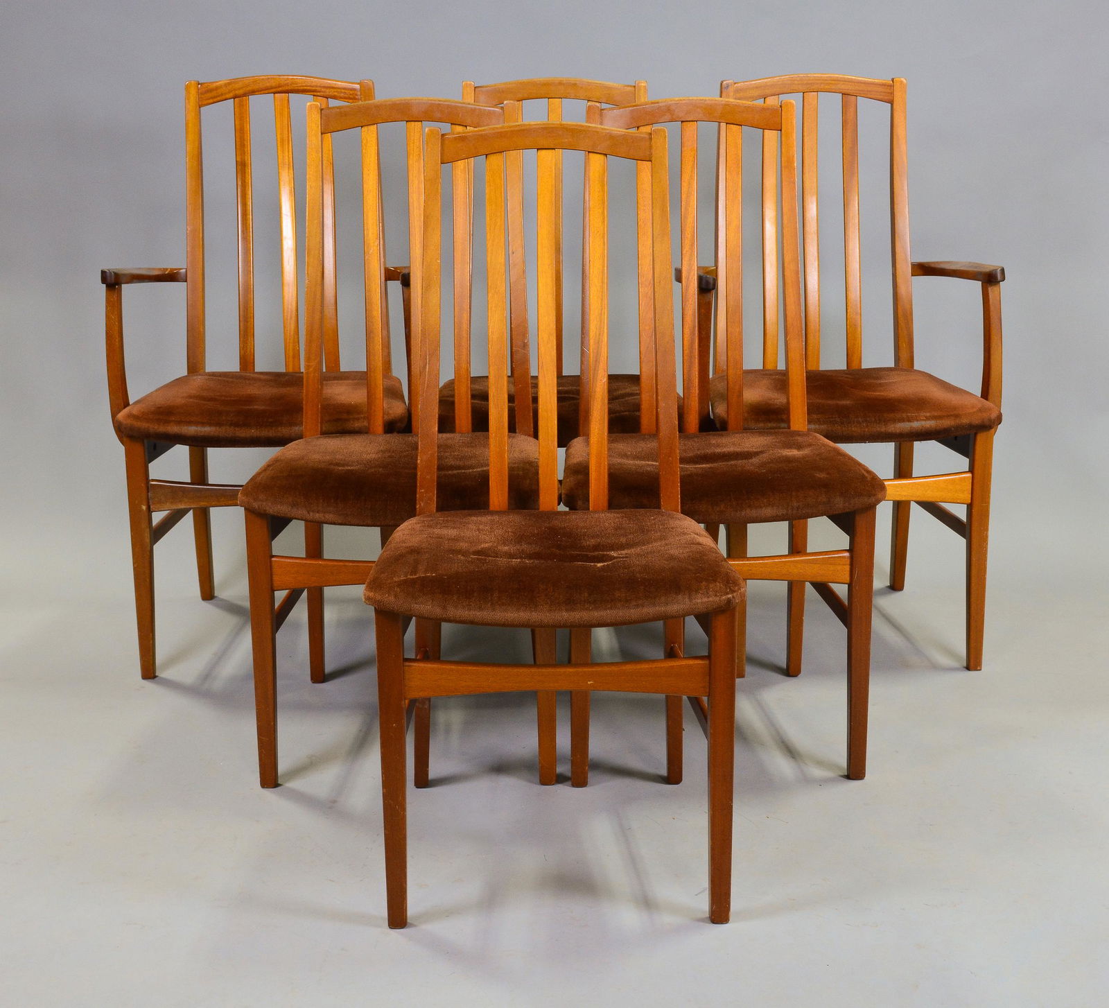 6 High Back Mid Century Modern Dining Chairs (1 of 4)