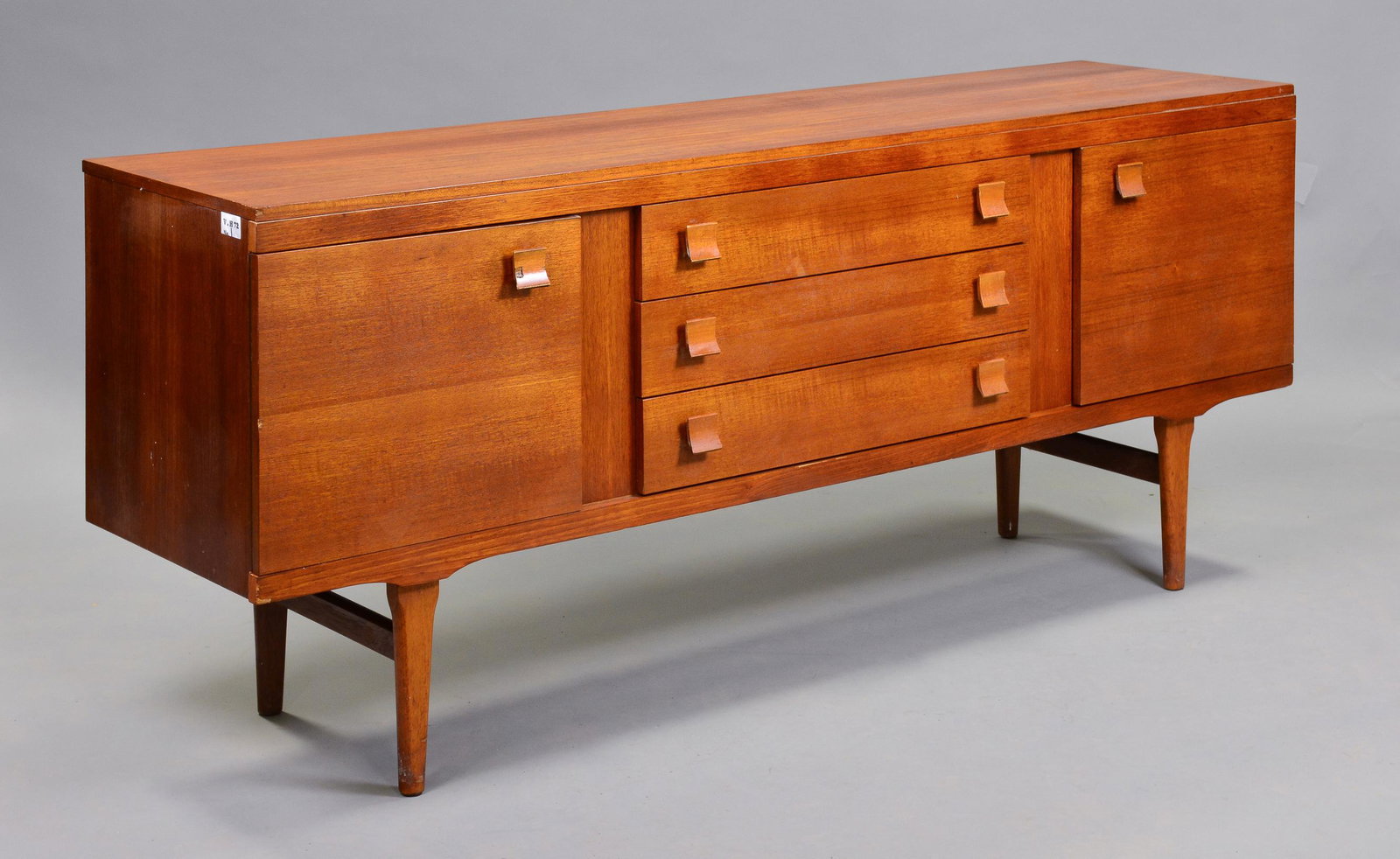 Mid Century Modern Teak Sideboard: Danish Modern Style Credenza 29 in tall x 68 x 18