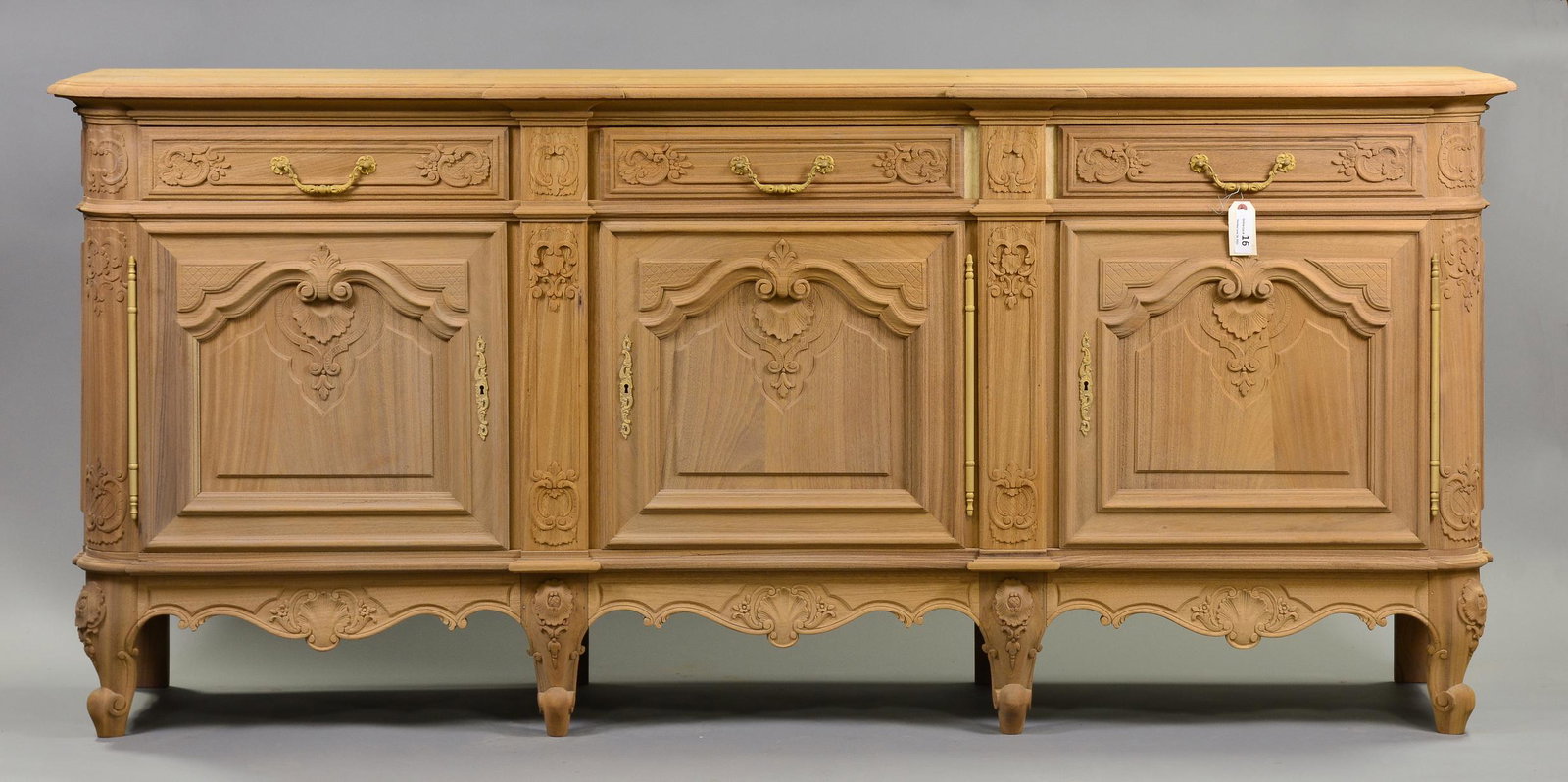 Louis XV Style Bleached Oak Carved Server #1 (1 of 4)